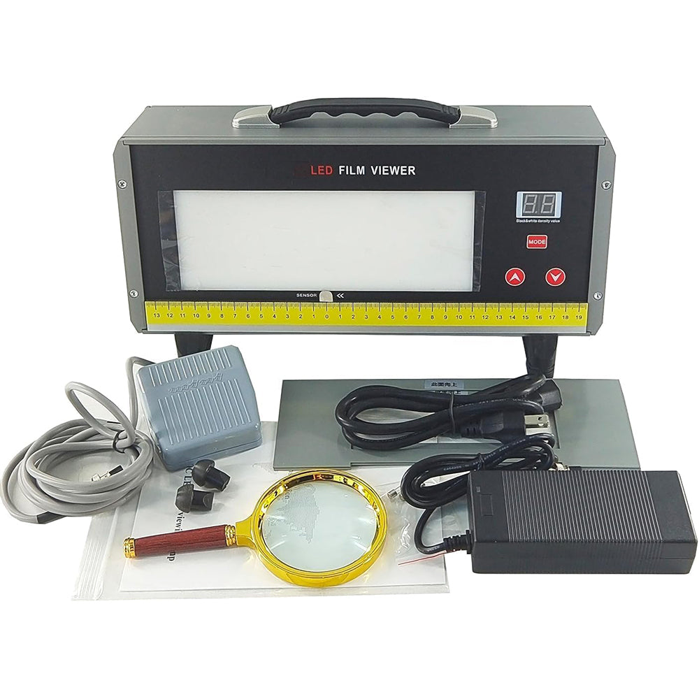 VTSYIQI Digital LED X Ray Film Viewer High Intensity Portable Industrial NDT LED Film Viewer with Maximum Brightness 193000cd/m²(600000Lux) Luminance 220×80mm for NDT Testing