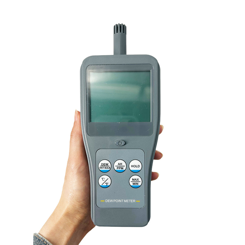 VTSYIQI Dew Point Monitors Handheld Dewpoint Meter with Temperature Unit °C/°F Large LCD Display High Resolution 0.01 Ambient Temperature Range -30~120°C (-22~248°F)