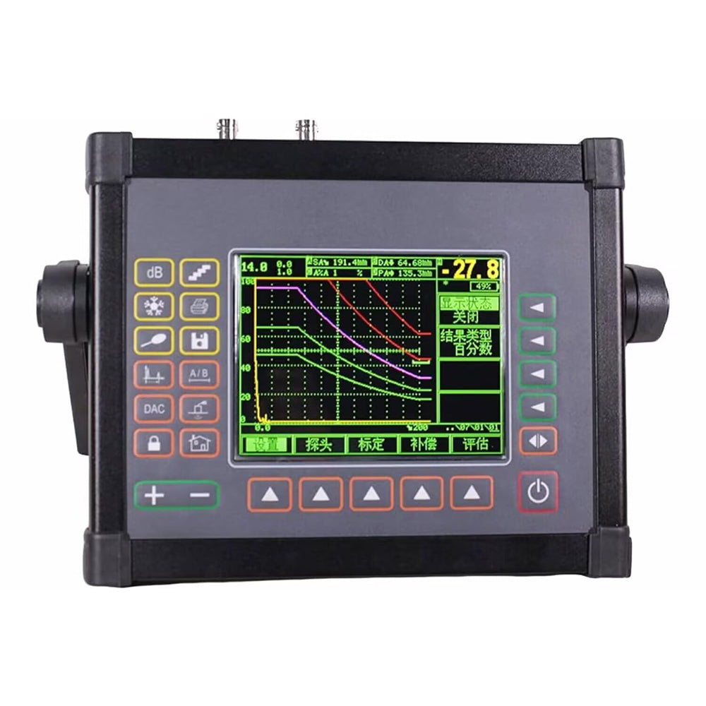 VTSYIQI NDT Ultrasonic Flaw Detector Portable Defectoscope Tester with 0.01mm Resolution 1.0~12000mm Range 500~20000m/s Velocity RS232 Communication