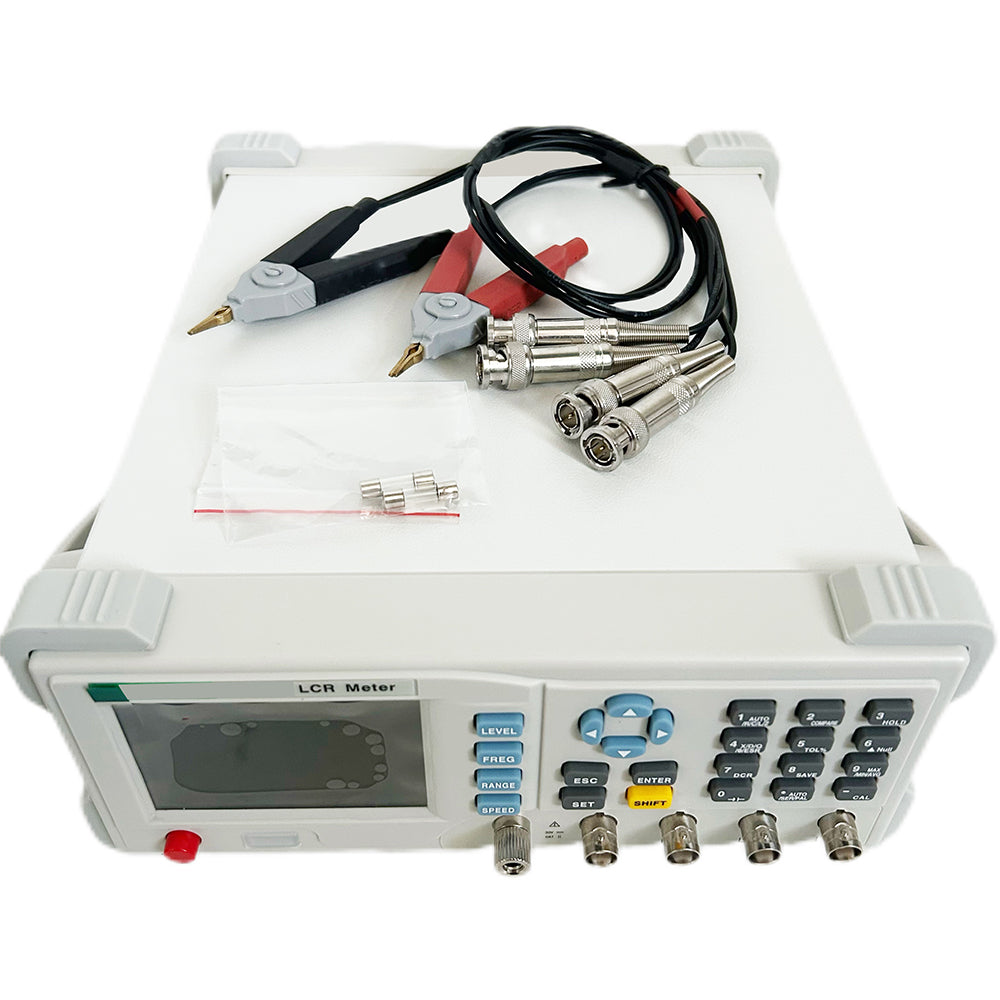 VTSYIQI Benchtop LCR Meter Digital LCR Bridge Capacitance and Inductance Meter with Basic Accuracy 0.1% Frequency 10Hz-10kHz Continuously Adjustable 1Hz Step Test Level(Vrms) 100mV-2000mV Level Continuously Adjustable