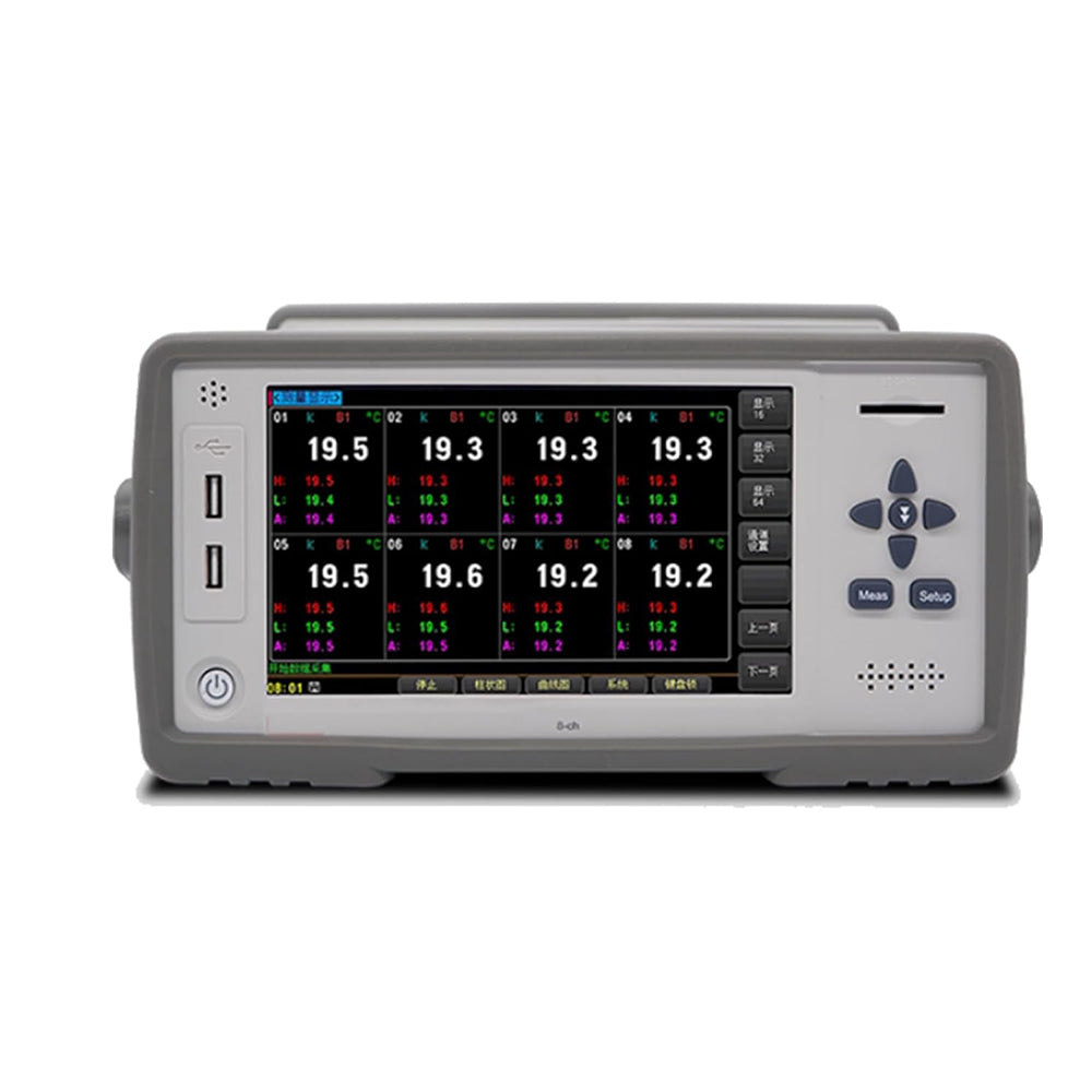 VTSYIQI 24-Channel Thermocouple Data Logger Multi-Channel Touch Screen Temperature Data Logger with Resolution 0.01℃ Range -200℃ -1800℃ Display 24 Channels 7 inches TFT-LCD True-Color LCD Screen