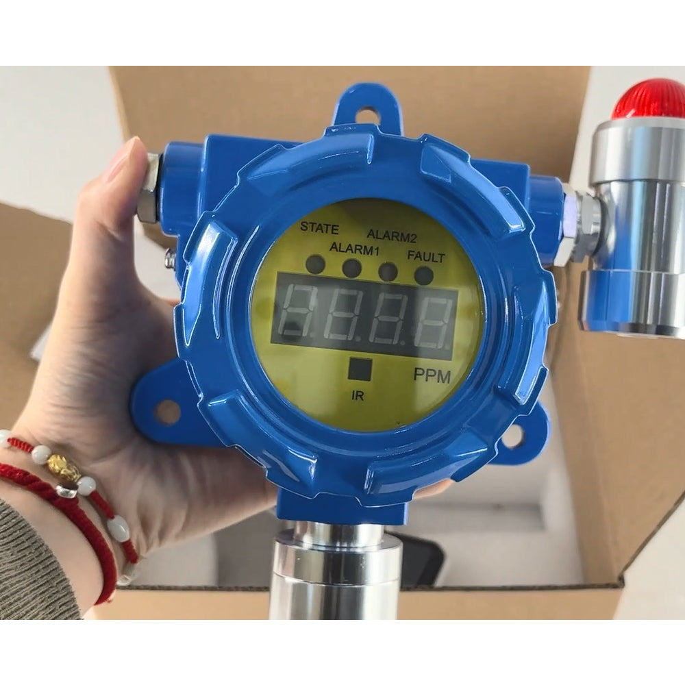 VTSYIQI Fixed Infrared Carbon Dioxide Detector Infrared CO2 Detectors with Measuring Range 0 to 5000ppm L-alarm 1000ppm H-alarm 2000ppm Resolution 2%ppm Output Current 4-20mA