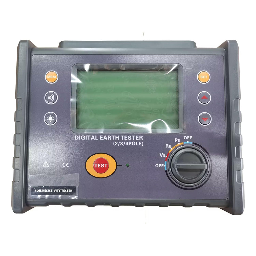 VTSYIQI Digital Earth Resistance Tester Instrument Soil Resistivity Tester Meter with IEC61326(EMC) Earth Resistance 0.01Ω-30.00KΩ Soil Resistivity 0.00Ωm-9000kΩm Earth Voltage 0V-600V Four Wire Test