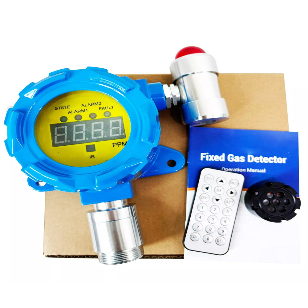 VTSYIQI Fixed Ethylene Oxide Gas Detector C2H4O Gas Leak Tester with Resolution 1ppm Measuring Range 0 to 100ppm L-Alarm 20ppm H-Alarm 50ppm Installation Method Wall-Mounted