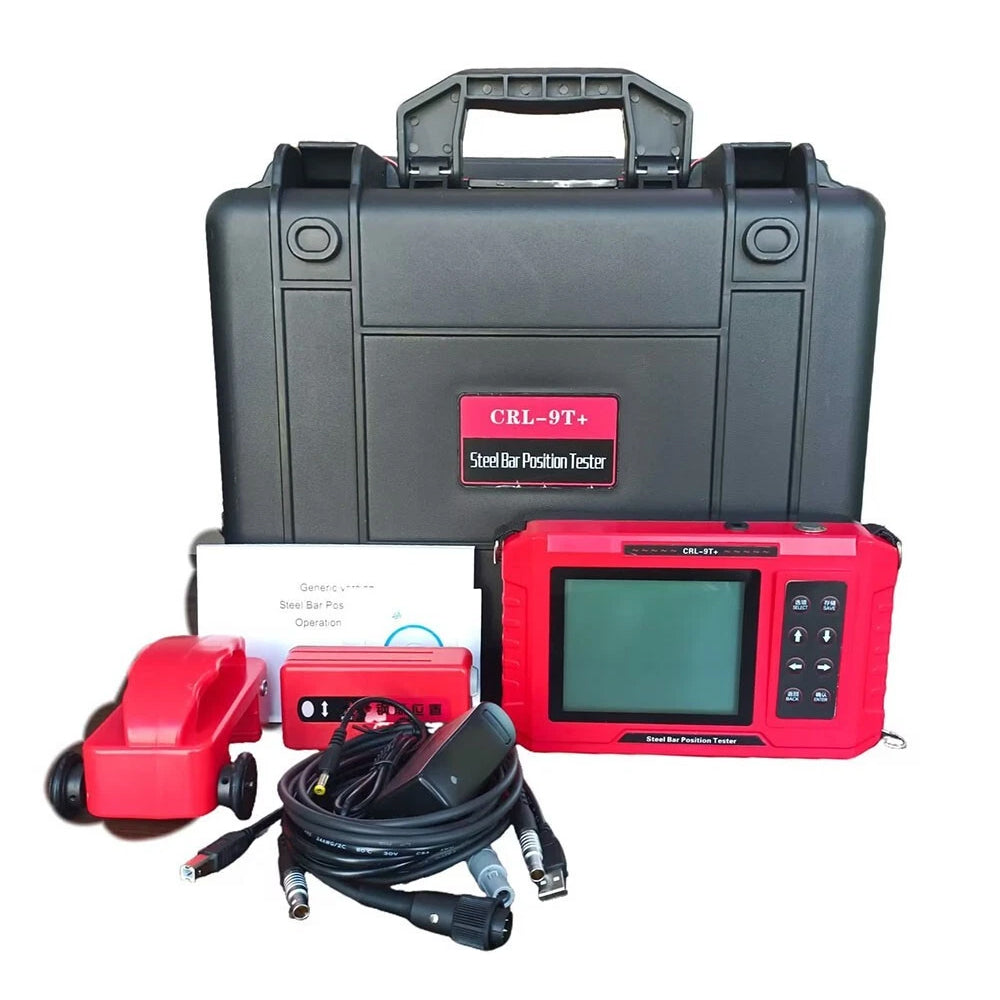 VTSYIQI Digital Rebar Scanner Concrete Rebar Detector Reinforcement for Diameter and Testing Rebar Spacing with Protective Layer Thickness First Range 6mm-90 mm Second Range 7mm-200mm Steel Bar Diameter Ф6mm-Ф50mm