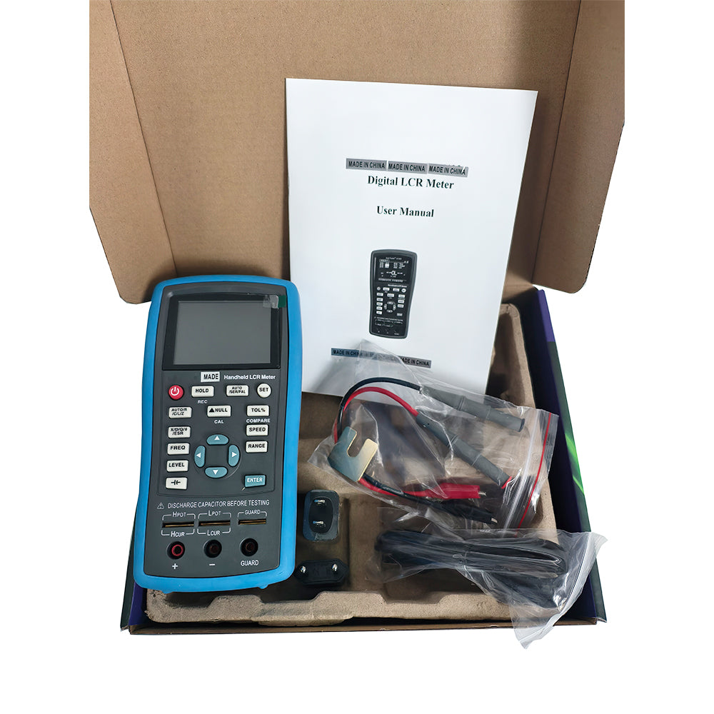 VTSYIQI Precision LCR Meter Digital LCR Tester Instrument with Basic Accuracy 0.3% Testing Frequency 100Hz 120Hz 1KHz 10KHz 40kHz 100KHz 2.8 TFT LCD Screen for Inductance Resistance Capacitance Measurement