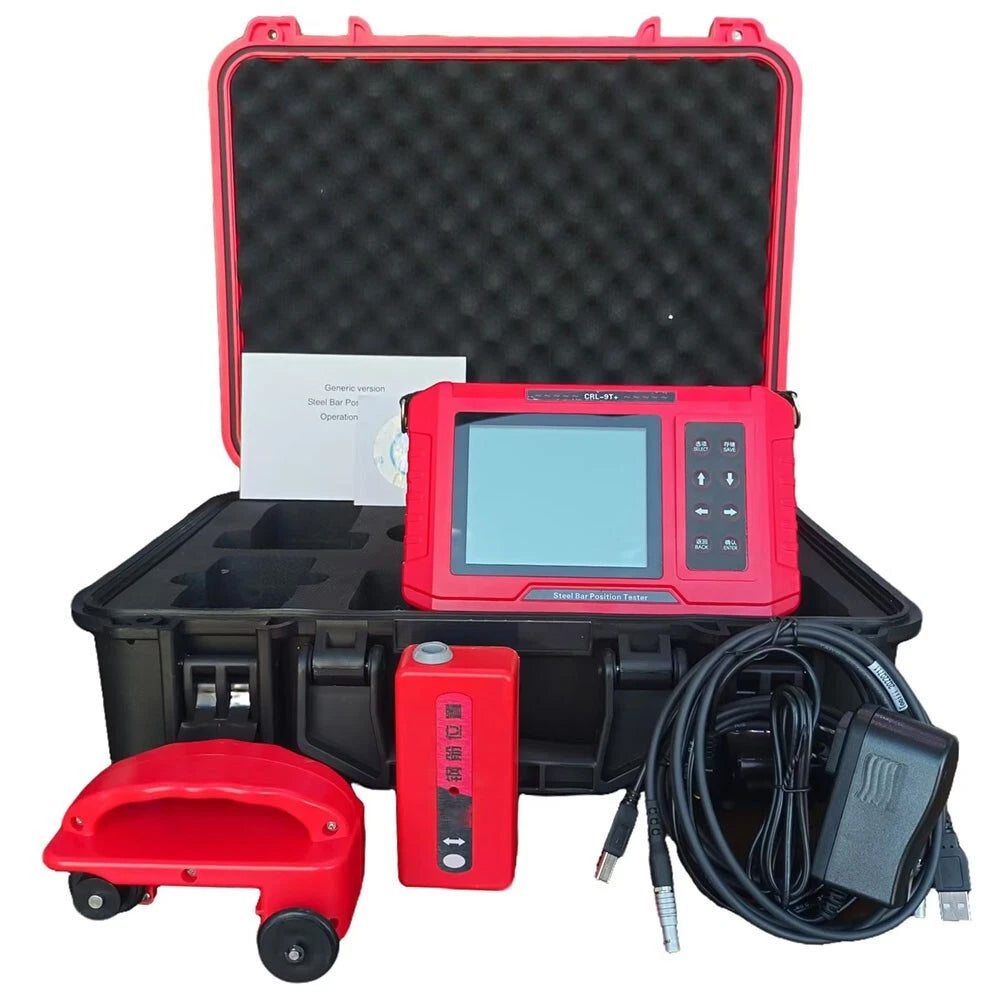 VTSYIQI Digital Rebar Locator Reinforcement Scanner Concrete Rebar Locator with USB Port Protective Layer Thickness First Range 6mm-90 mm Second Range 7mm-200mm Steel Bar Diameter Ф6mm-Ф50mm