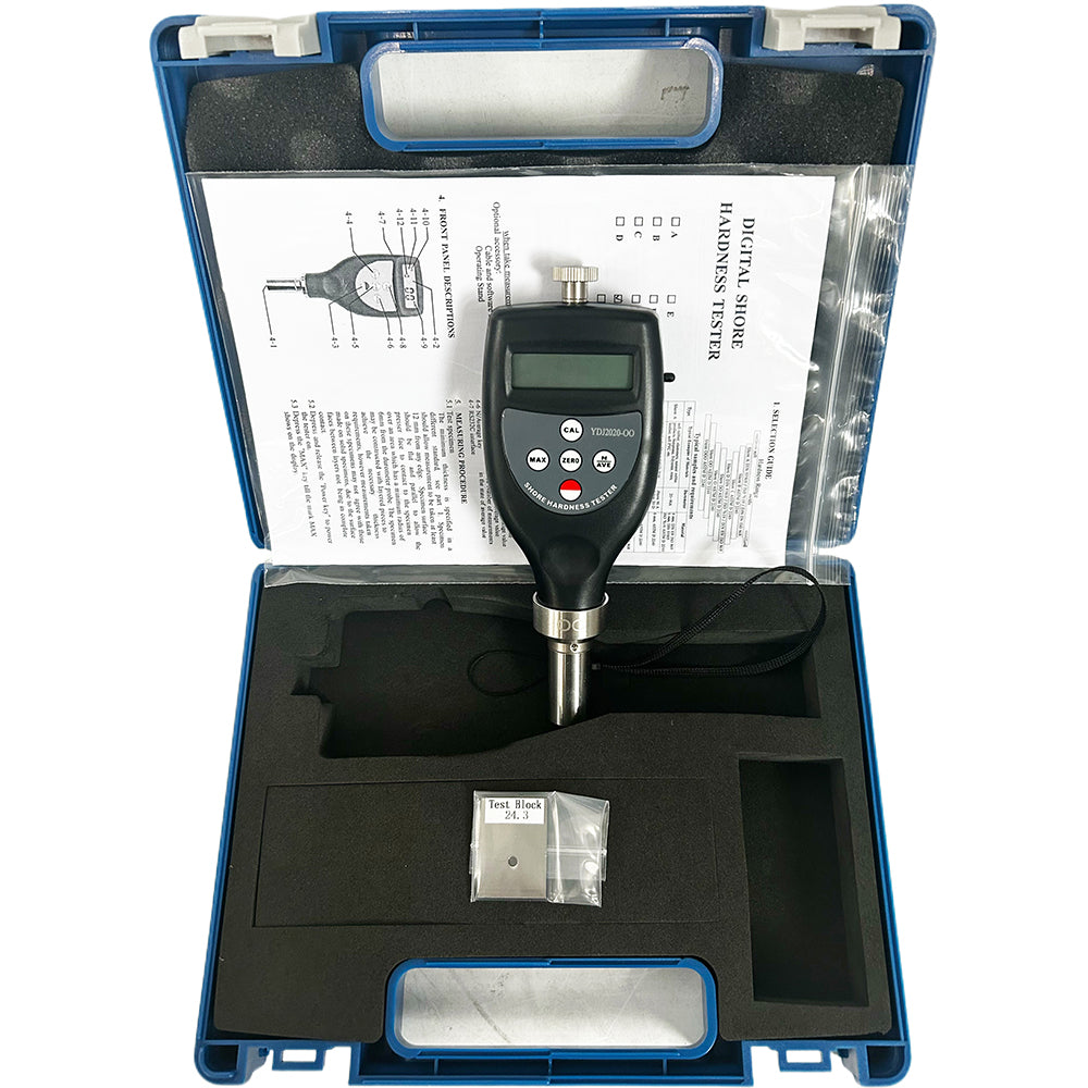 VTSYIQI Soft Rubber Shore Durometers Digital Shore OO Hardness Tester Meter Instruments with Accuracy ≤1%H Resolution 0.1H for Soft Rubber Gel-Like Materials Measurement
