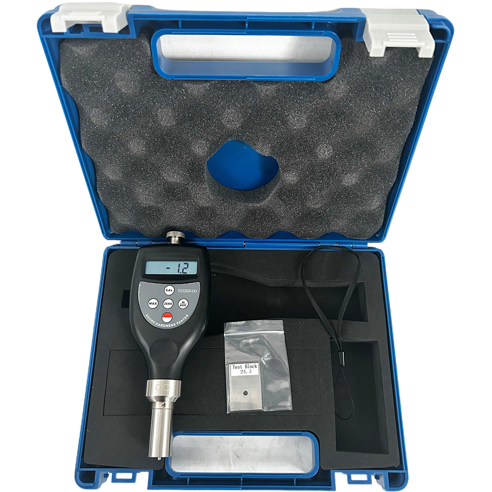 VTSYIQI Digital Rubber Hardness Tester Shore OO Durometer with Accuracy ≤±1H Measurement Range 10HOO~90HOO Resolution 0.1H for Foam Rubber Silicone Gel-Like Materials Measurement