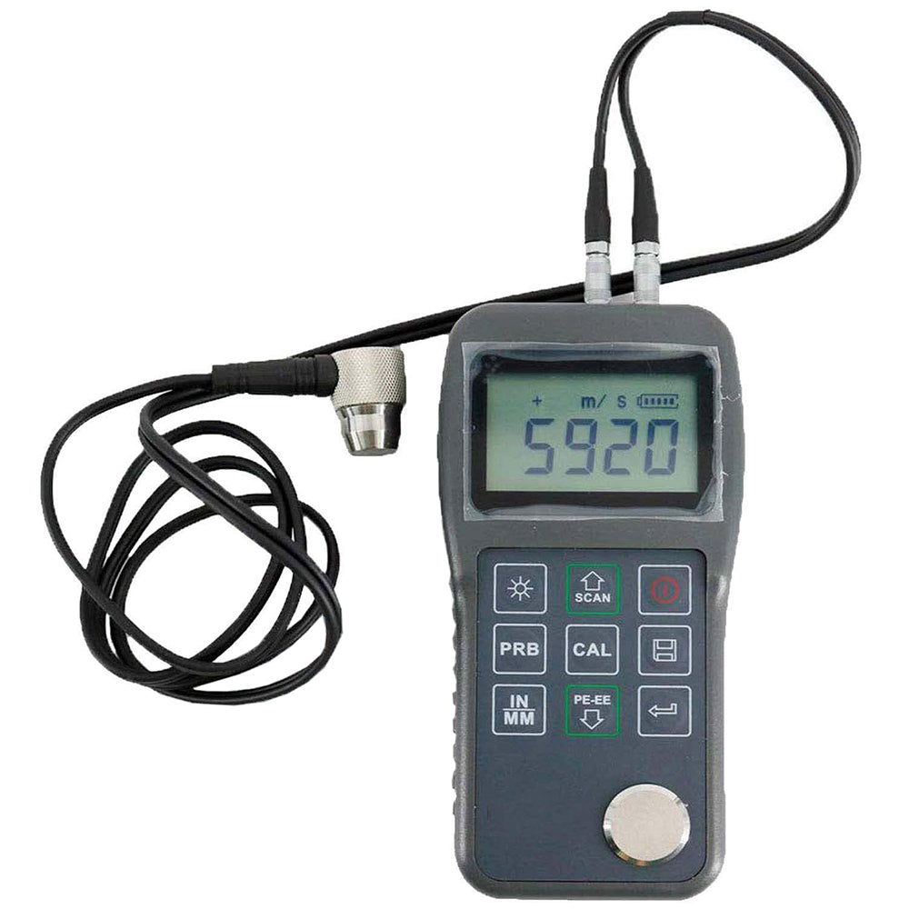 VTSYIQI Multi Mode Ultrasonic Thickness Gauge Digital Wall Thickness Measurement Tool with Pulse-Echo Echo-Echo 0.65 to 600mm 0.025 to 23.62inch 3-30mm 0.118 to 1.181inch P-E and E-E Mode