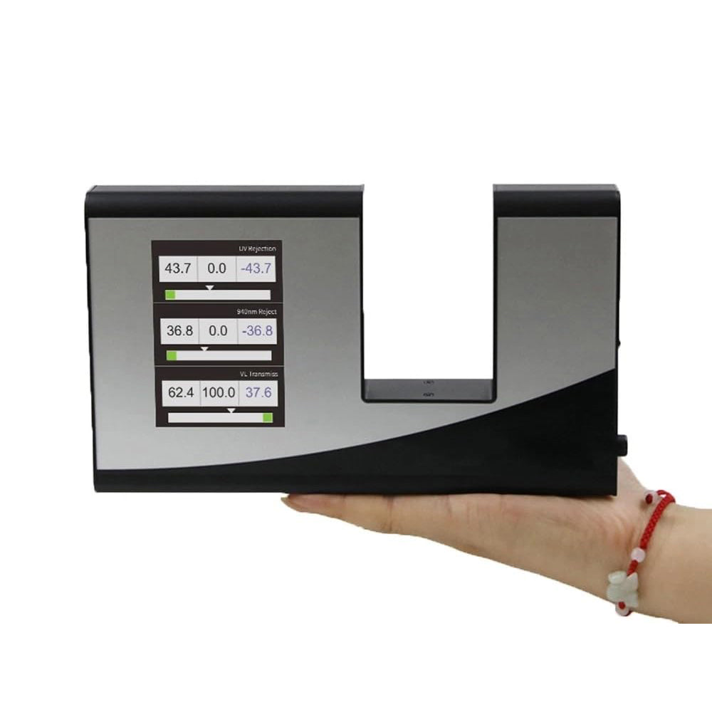 VTSYIQI Four Light Sources Transmittance Meter Optical Transmittance Meter with Illuminant UV Visible Light Infrared 940nm Infrared 1400nm Infrared Full Band SHGC and TSER for Transparent Materials Glass Film Etc