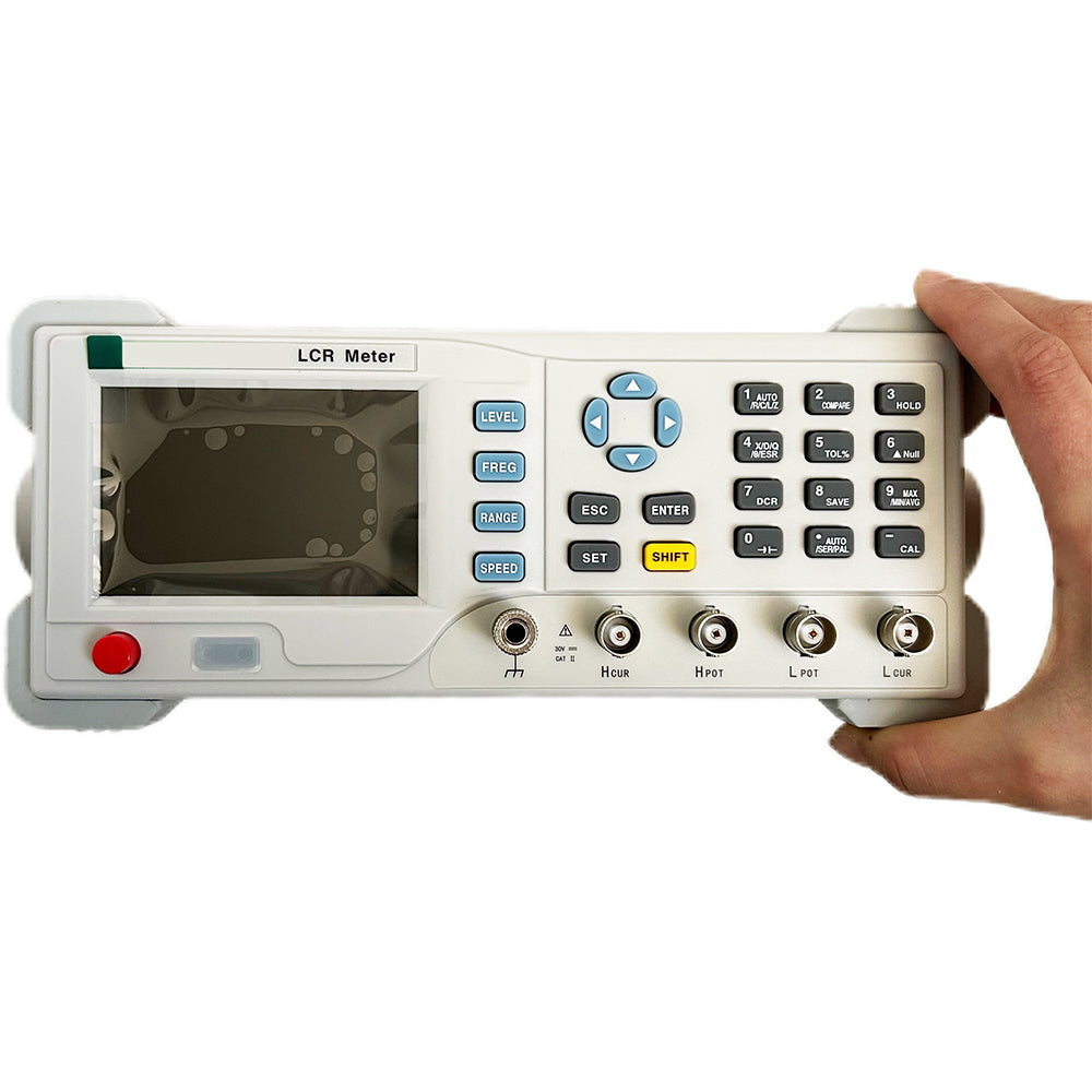 VTSYIQI Digital LCR Tester Continuously Adjustable Frequency 10Hz-100kHz Benchtop LCR Bridge with Basic Accuracy 0.1% USB RS232 Communication Interface Data Recording Function Support DC Resistance,Electrolytic Capacitance Measurement