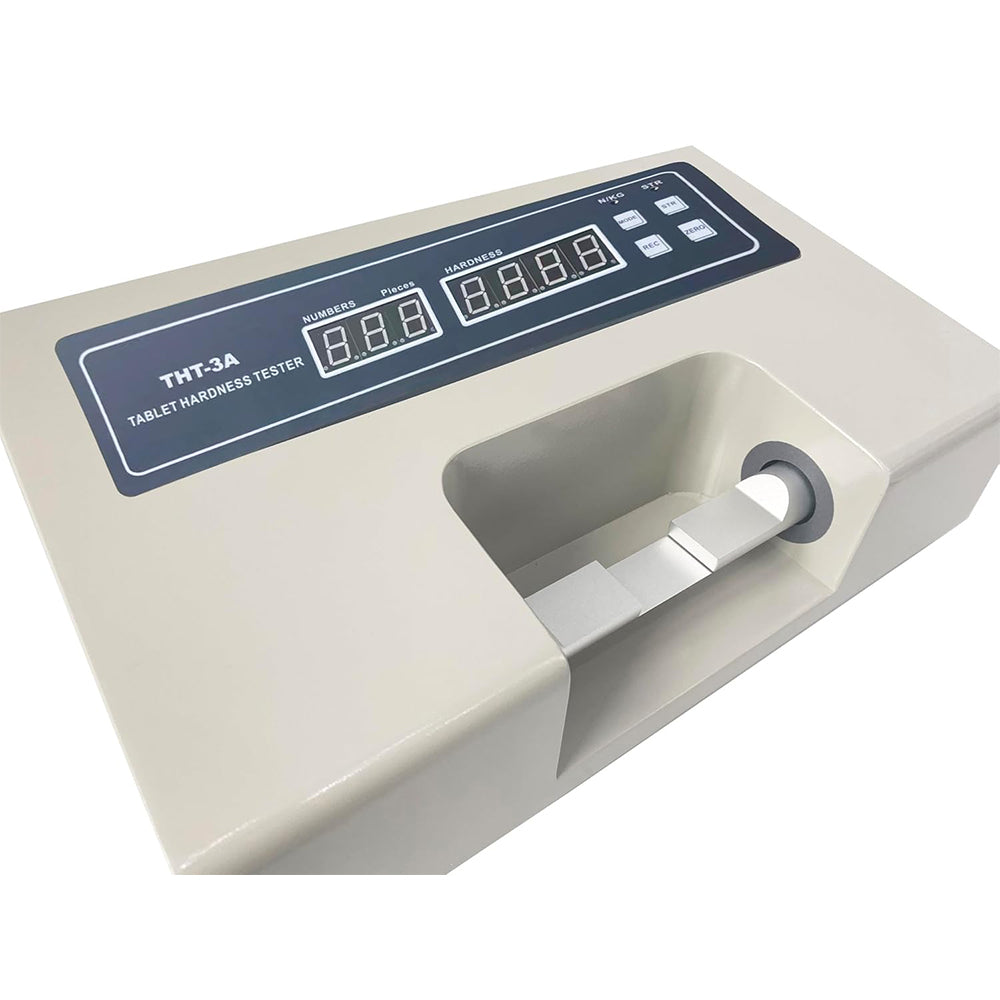 VTSYIQI Automatic Tablet Hardness Tester Tablet Hardness Testing with Hardness Accuracy ±1.5% Probe Procession Range 3～40mm Hardness Range 2～199.9N Tablet is Loaded Artificially and Pressed Automatically