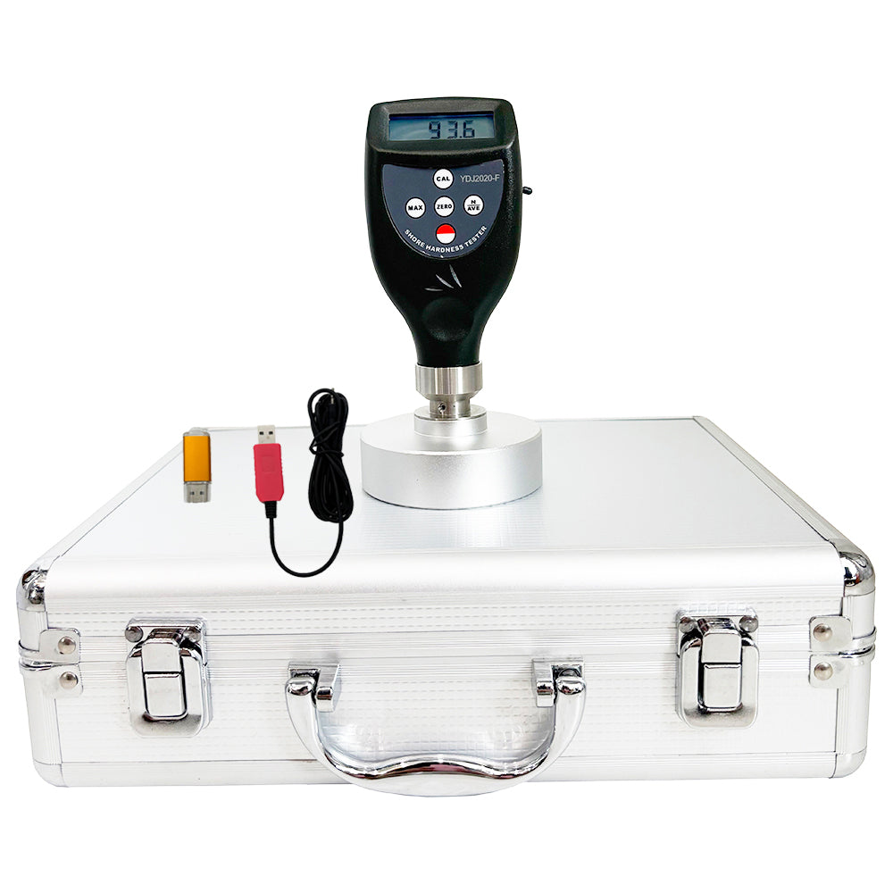 VTSYIQI Shore F Hardness Tester Sponge Durometer with USB Data Cable and Software Resolution 0.1HF Accuracy ≤±1HF Measurement Range 10 to 90HF for Sponge Soft Foam Pillow Polyurethane Rubber