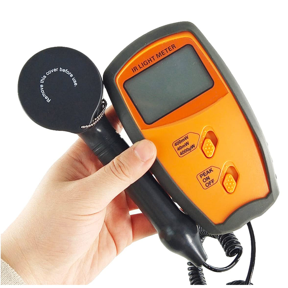 VTSYIQI Digital IR Light Meter for Near-Infrared Radiation Intensity Test with Wavelength Range 760nm to 1100nm Ranges 4000μW/cm² 40mW/cm² 400mW/cm² Sampling Rate 2 Times/s Accuracy ±5%+1digit