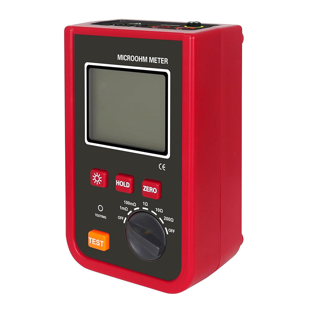 VTSYIQI Digital Micro Ohmmeter Micro Ohm Meter DC Low Resistance Tester with Detection Method Precision 4-wire Method 2-channel A/D Simultaneous Detection Resistance Range 1uΩ~200Ω 200 Groups Data Storage Battery Capacity 7000mAh