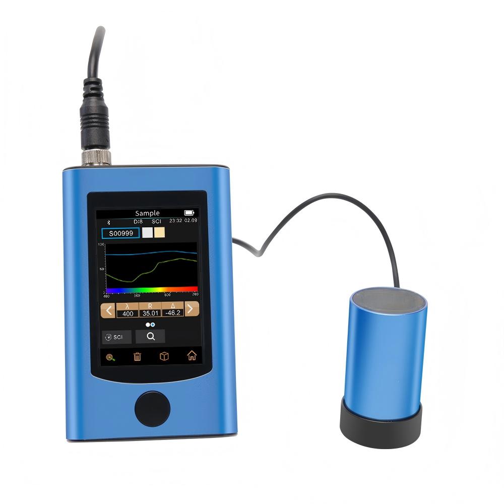 VTSYIQI Portable Spectrophotometer Ultra-Small Aperture Colorimeter with Repeatability ΔE*ab ≤ 0.02 Handheld/Probe Dual-use Design for Color Difference Quality Control in Industries Such As Plastics & Electronics Etc