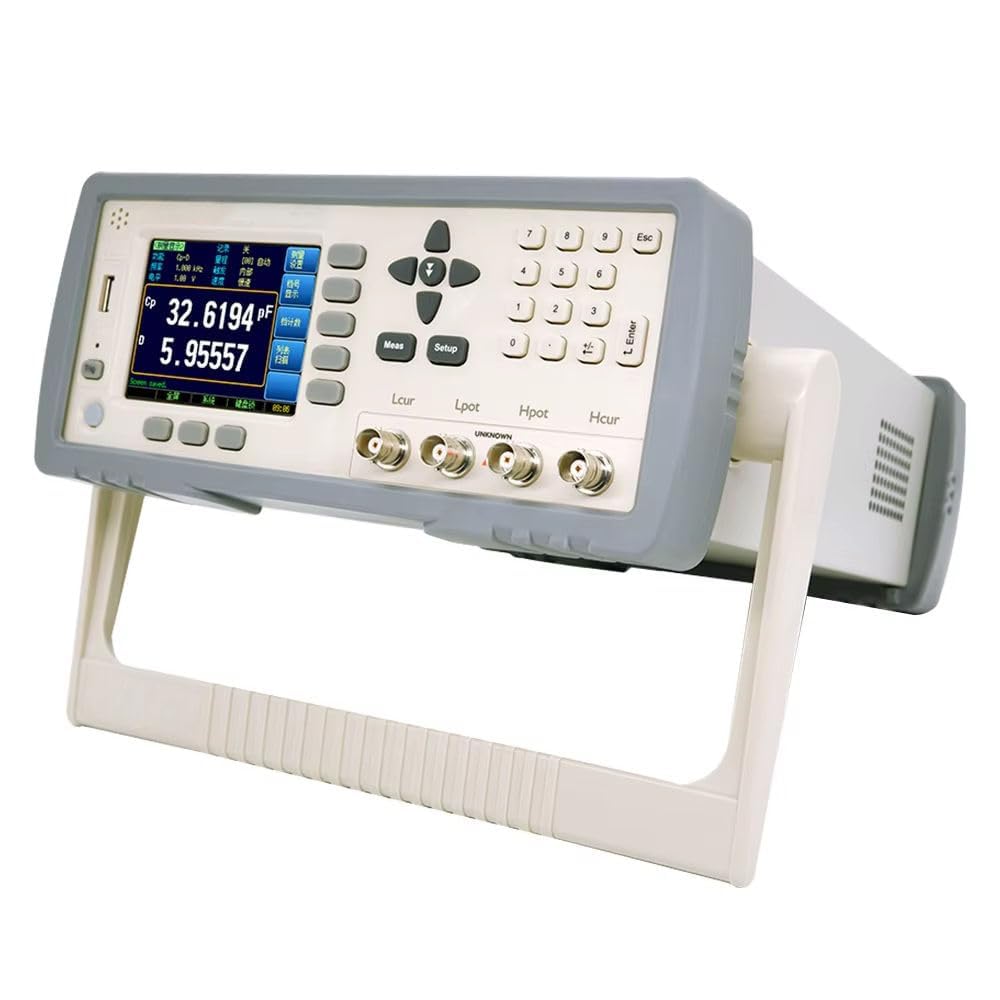 VTSYIQI Precision LCR Meter Benchtop LCR  Bridge Digital Inductance Capacitance Resistance Meter Tester with Frequency 10Hz~100kHz(Continuous,Resolution 0.0001Hz) Accuracy 0.05%±5dgt Monitor Parameters Z,D,Q,θr,θd,R,X,G,B,Y,Vac,Iac,Δ,Δ%