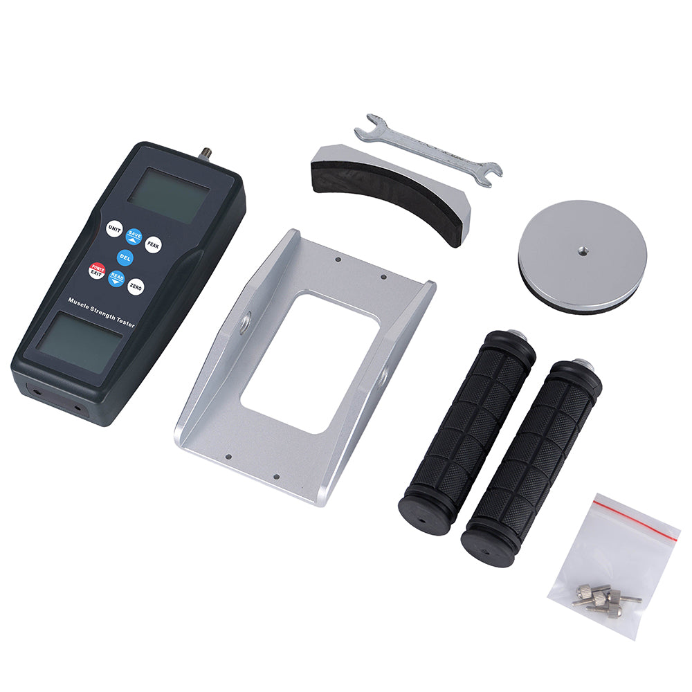 VTSYIQI Muscle Strength Testing Portable Muscle Dynamometer with Unit kgf, gf, N, Lbf Measurement Range ±50 kgf ±490 N ±110 Lbf Resolution 0.01 kgf 0.1 N 0.1 Lbf Can Memorize 99 Groups of Data