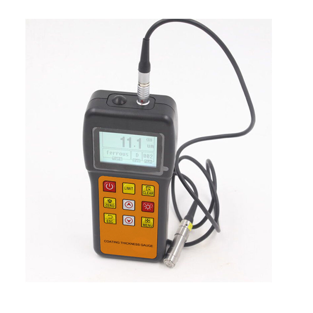 VTSYIQI Professional Digital Coating Paint Thickness Meter for Steel and Aluminum Nicety with FE Probes 0 to 1250um 0 to 50mil