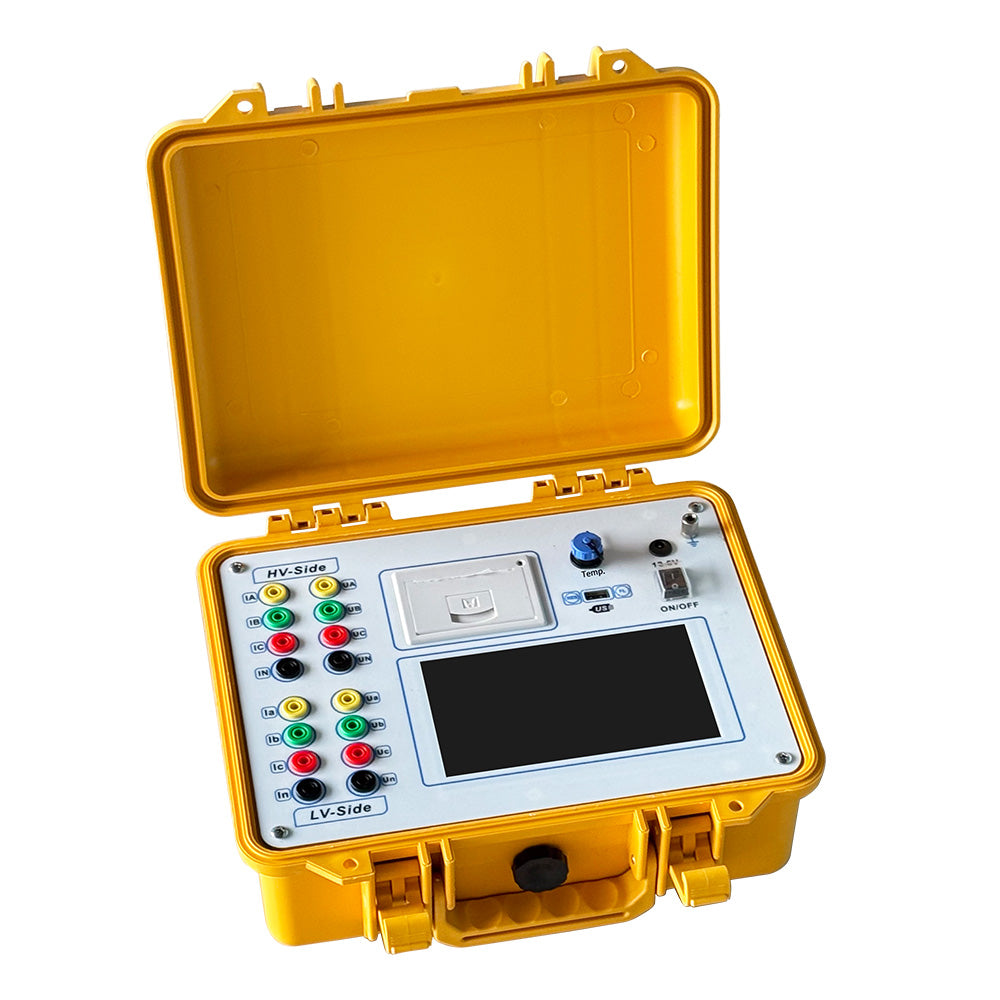 VTSYIQI Transformer DC Resistance And Turns Ratio Integrated Tester with Thermal Printer Printing Function Data Storage 100 Test Records DC Resistance 10A Transformer Turns Ratio Range 0.9～2000 Tap Position Range Can Be Tested Up to 99 Positions