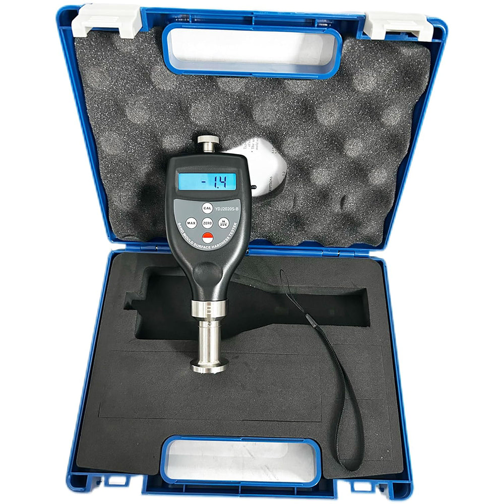 VTSYIQI Portable Sand Mould Surface Tester Mold Hardness Tester B-Scale with Testing Range 10~90HB Accuracy ≤±1HB Load 980g Resolution 0.1HB Pressure Load 50g Unit HB Shape and Size of Indenter Spherical R12.70