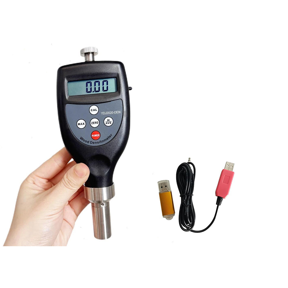 VTSYIQI Portable Wood Density Meter Tester  Wood Densimeter with USB Data Cable and Software to Connect PC Measurement Range 0.01g/cm³~1.2g/cm³ Resolution 0.01g/cm³ for Determine The Indentation Density of Wood