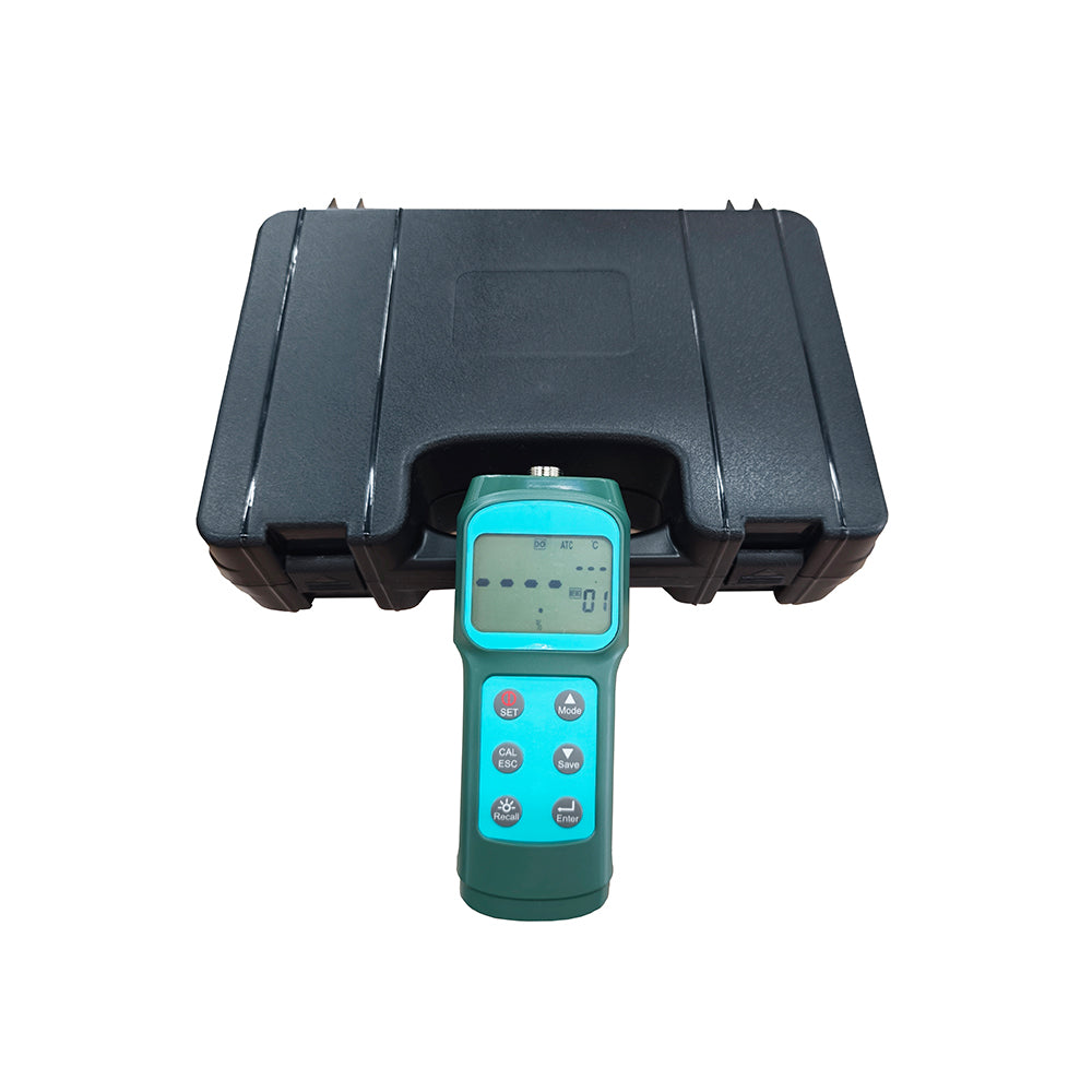 VTSYIQI Optical Dissolved Oxygen Meter Tester Fluorescence DO Detector for Aquaculture Mariculture Wastewater Treatment with Probe 5m Dissolved Oxygen Measurement Range 0.0-15.0 (mg/L)/0-119.9% Records 99 Points
