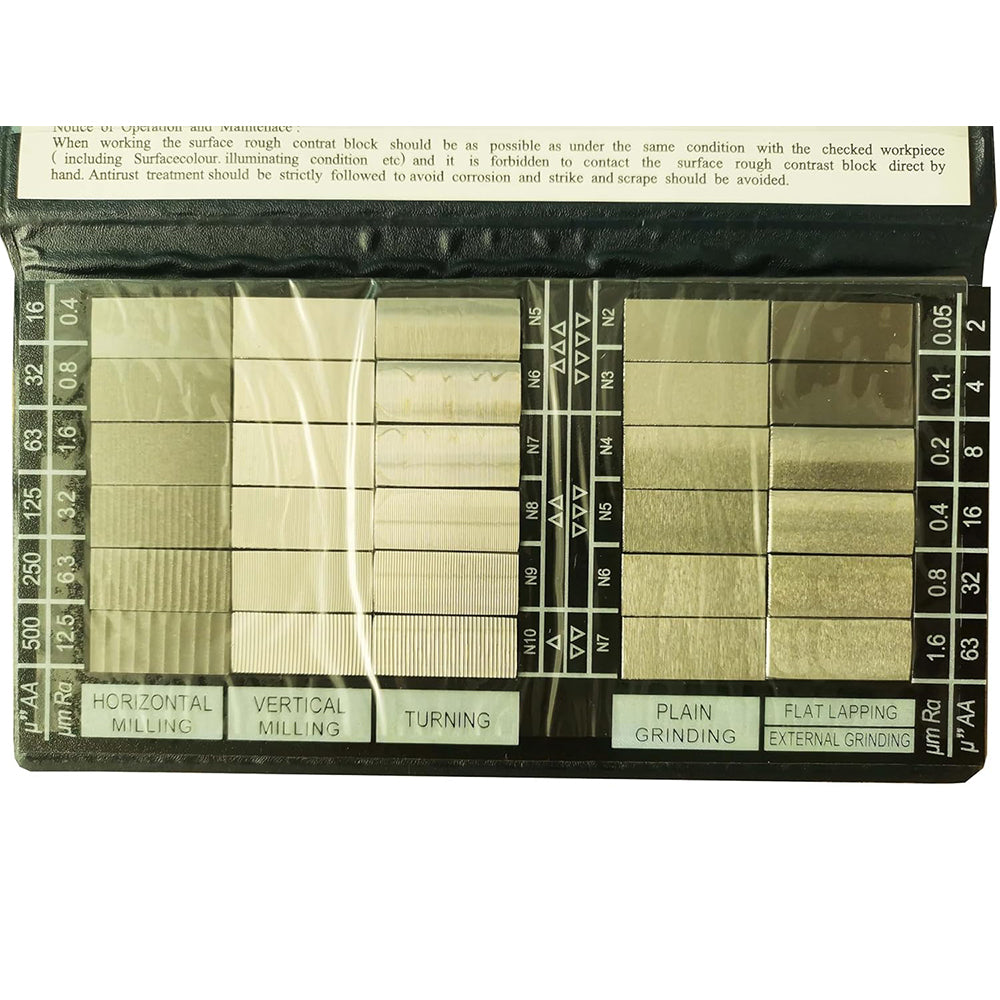 Iso Roughness Comparator VTSYIQI Surface Roughness Standards Surface Roughness Comparators with