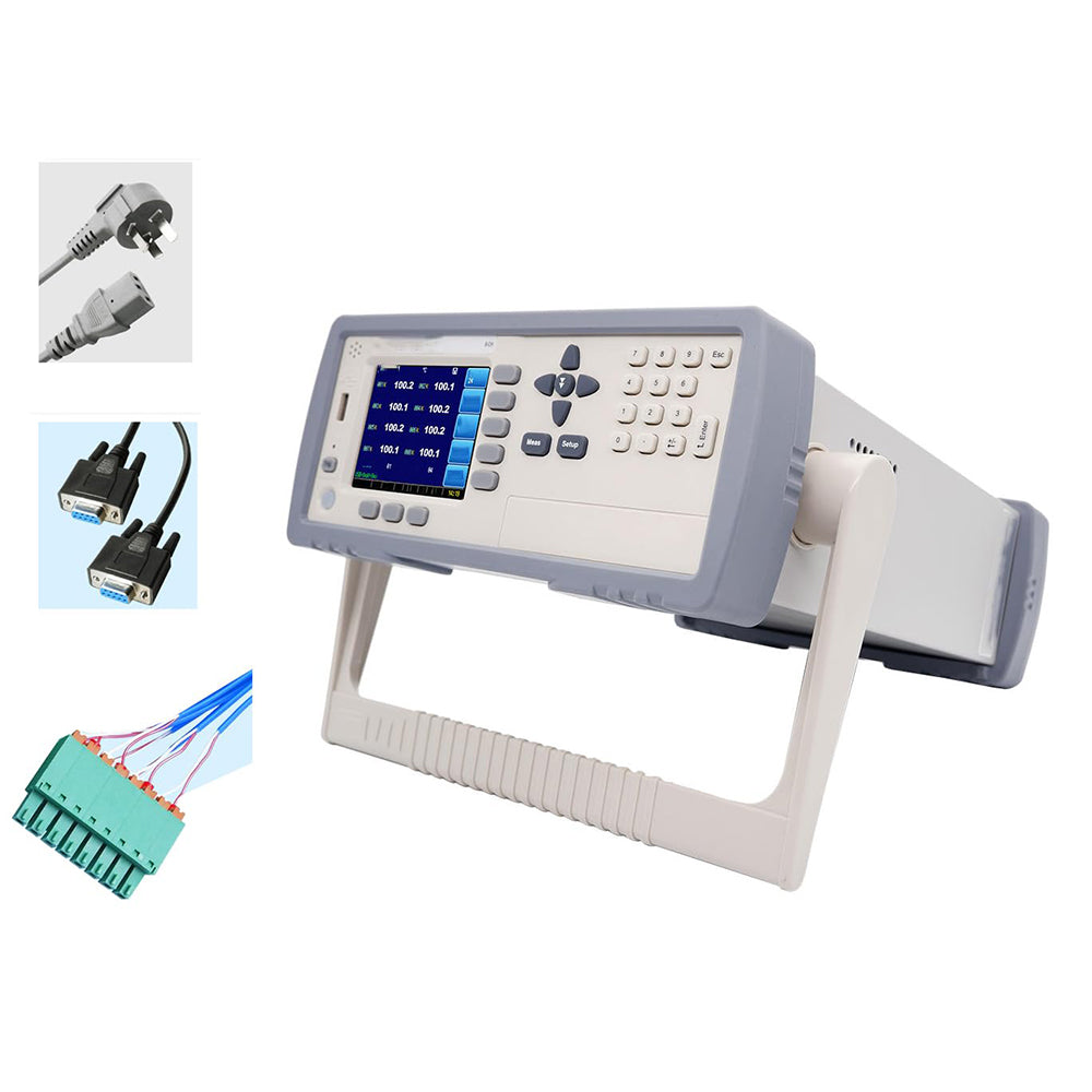 VTSYIQI 8 Channel Temperature Tester Meter Multi-channel Thermometer Data Logger with Thermocouple J/K/T Range -200℃ to 1800℃ USB RS232C Interface for Home Appliances Motors Electric Appliances Thermostats Transformers