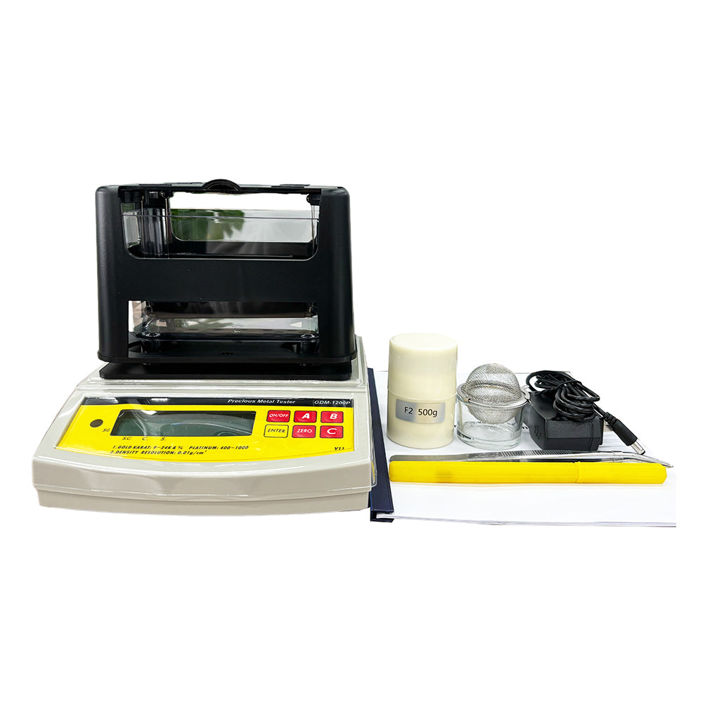 VTSYIQI Digital Electronic Gold Purity Tester Meter Gold Purity Testing Analyzer Machine with Maximum Weight 1200g Interface of RS-232C is included Weight Resolution 0.01g Density Resolution 0.001g/cm3
