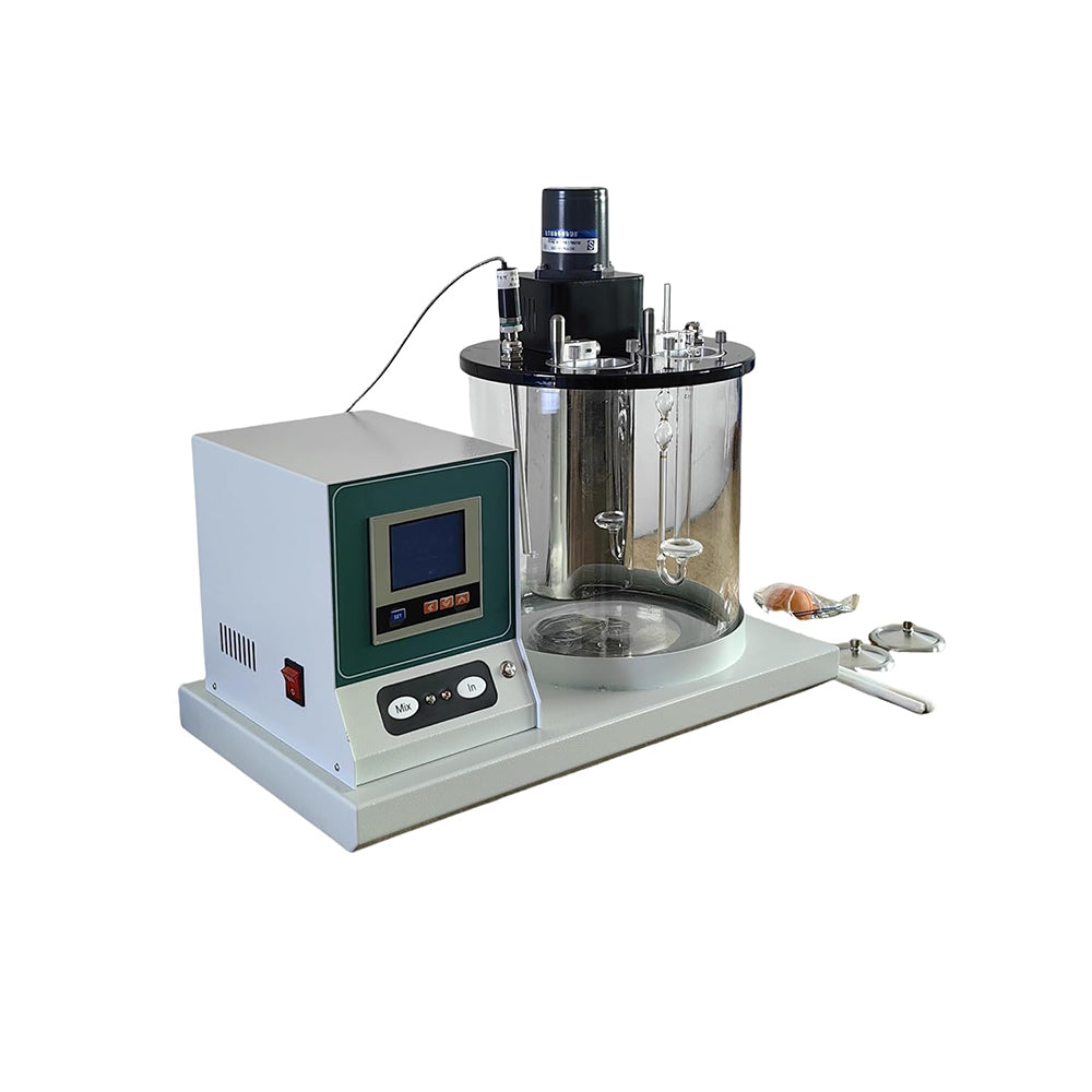 VTSYIQI Kinematic Viscometer Digital Petroleum Viscosity Testing Equipment with GB/T265-88 Rotating Speed 1200r/min Accuracy ±0.1℃ Constant Temperature Bath Sets Mixer Impeller Diameter φ50mm