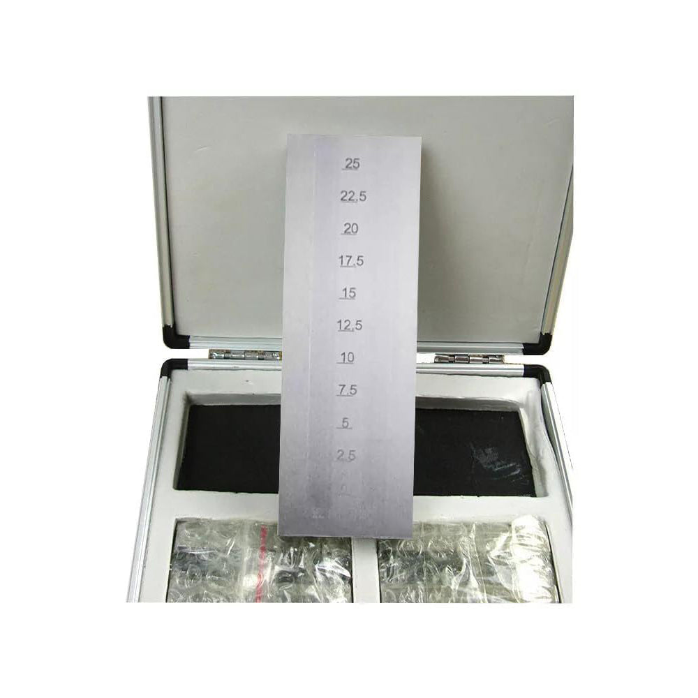 VTSYIQI Grindometer Double Groove Fineness Meter with Scale Range 0-25μm  2 Scrapers GB/T1724-93 Standard Indexing Value 2.5μm Inclination of the Groove 1：4000