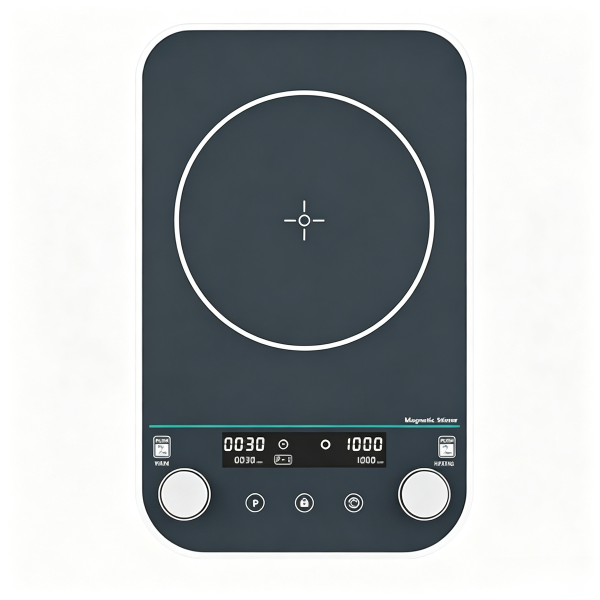 VTSYIQI Large Capacity Magnetic Stirrer with Max Capacity 2L Panel Material Tempered Glass Speed Range 50-1500rpm Workplate Size 160*160mm Suitable Stir Bar 30mm Brushless Motor Rotation Direction Two-way