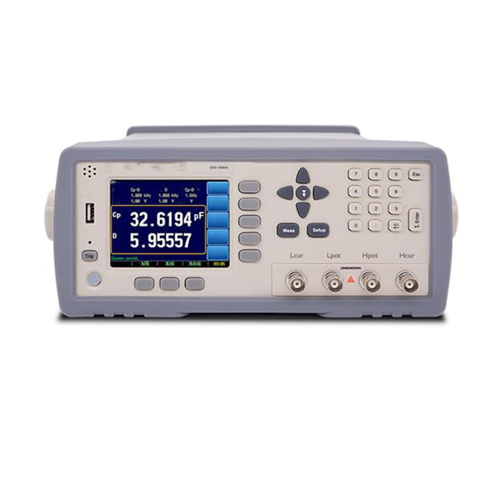 VTSYIQI Precision LCR Meter Benchtop LCR Bridge with Continuous Frequency 10Hz～300kHz Test Functions Cs-Rs,Cs-D,Cp-Rp,Cp-D,Lp-Rp,Lp-Q,Ls-Rs,Ls-Q,R-X,Z-θrad,Z-θdeg DCR Protocol SCPI and Modbus Store 999 LCD Screen Files