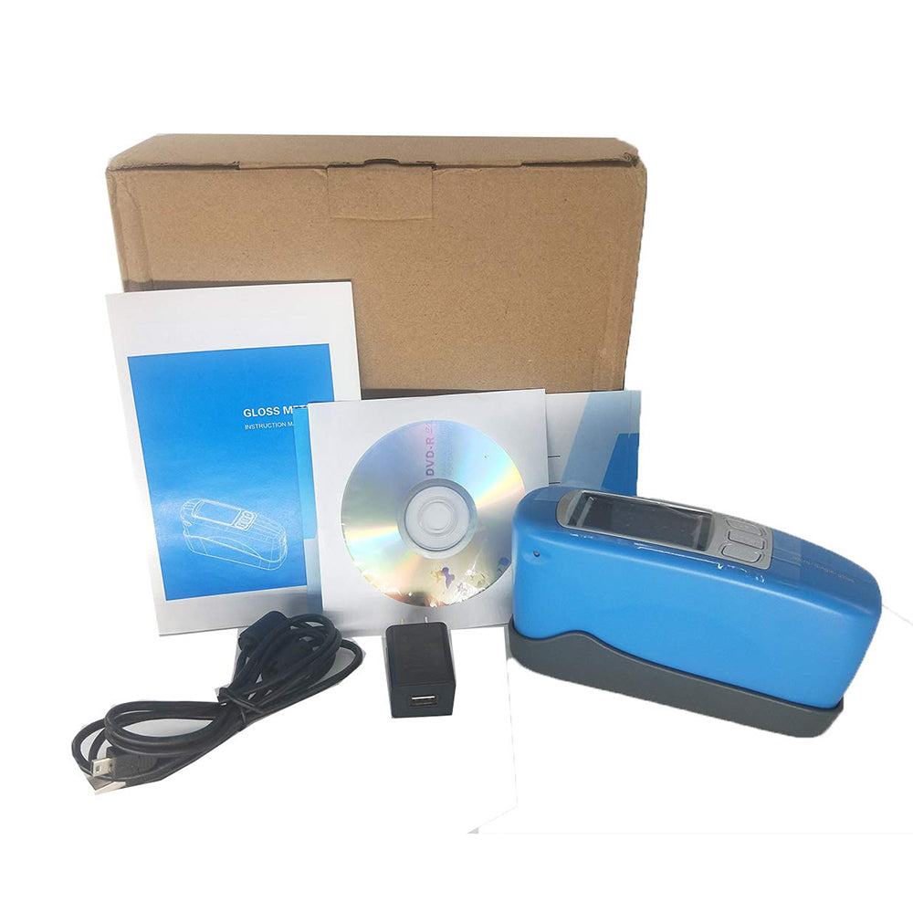 VTSYIQI Digital Gloss Meter 60 Degree Gloss Meter with 0-1000Gu USB Interface Accuracy 0.2GU 10000 Groups Storage for Paint Plastic Metal Ceramics Building Materials