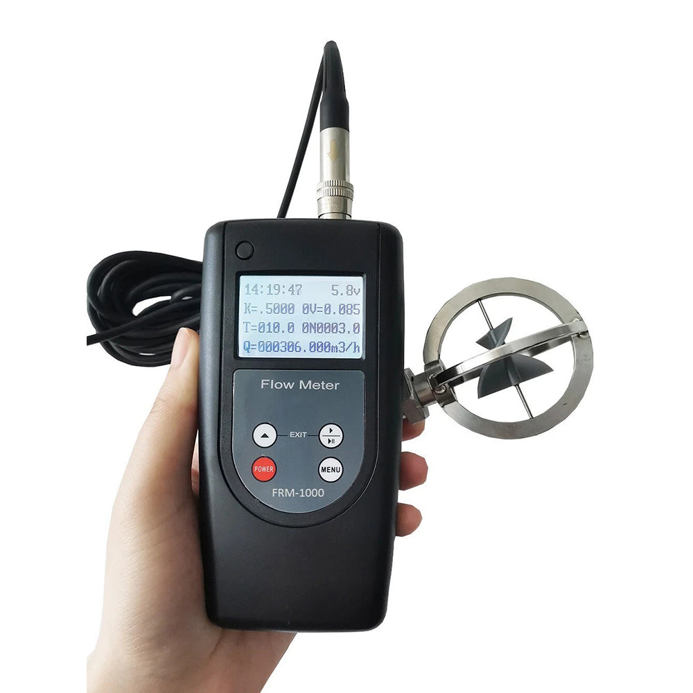 VTSYIQI Digital Water Velocity Meter Water Flow Speed Meter Water Speed Tester with LED Backlight Speed Range 0.01-10.00 m/s Temperature Range -10°C-50°C Pole Positioning Measurement Method for Open Channel Flow