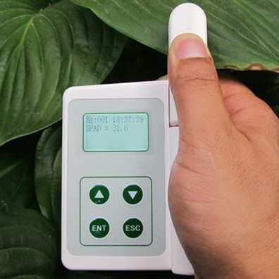 VTSYIQI Chlorophyll Tester Meter Analyzer Non Injured Plant Leaf Chlorophyll Content Detector Testing Instrument for Measuring Instantly Relative Chlorophyll Content with Measurement Range 0.0 to 99.9 SPAD