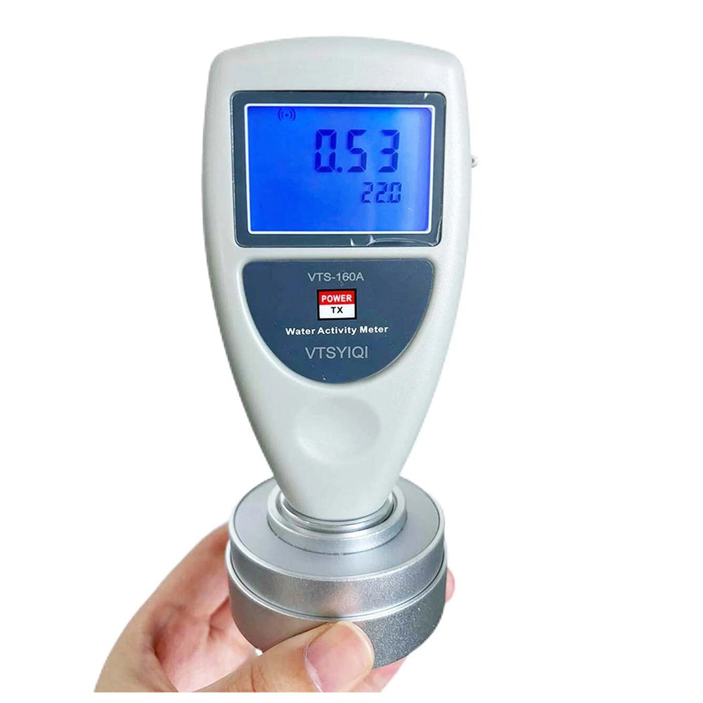 VTSYIQI Water Activity Meter Food AW Tester Monitor Water Analyzer For Grain Fruits Vegetables Breads Biscuits Cakes Puffed Food 6 bit Backlight Digital Display