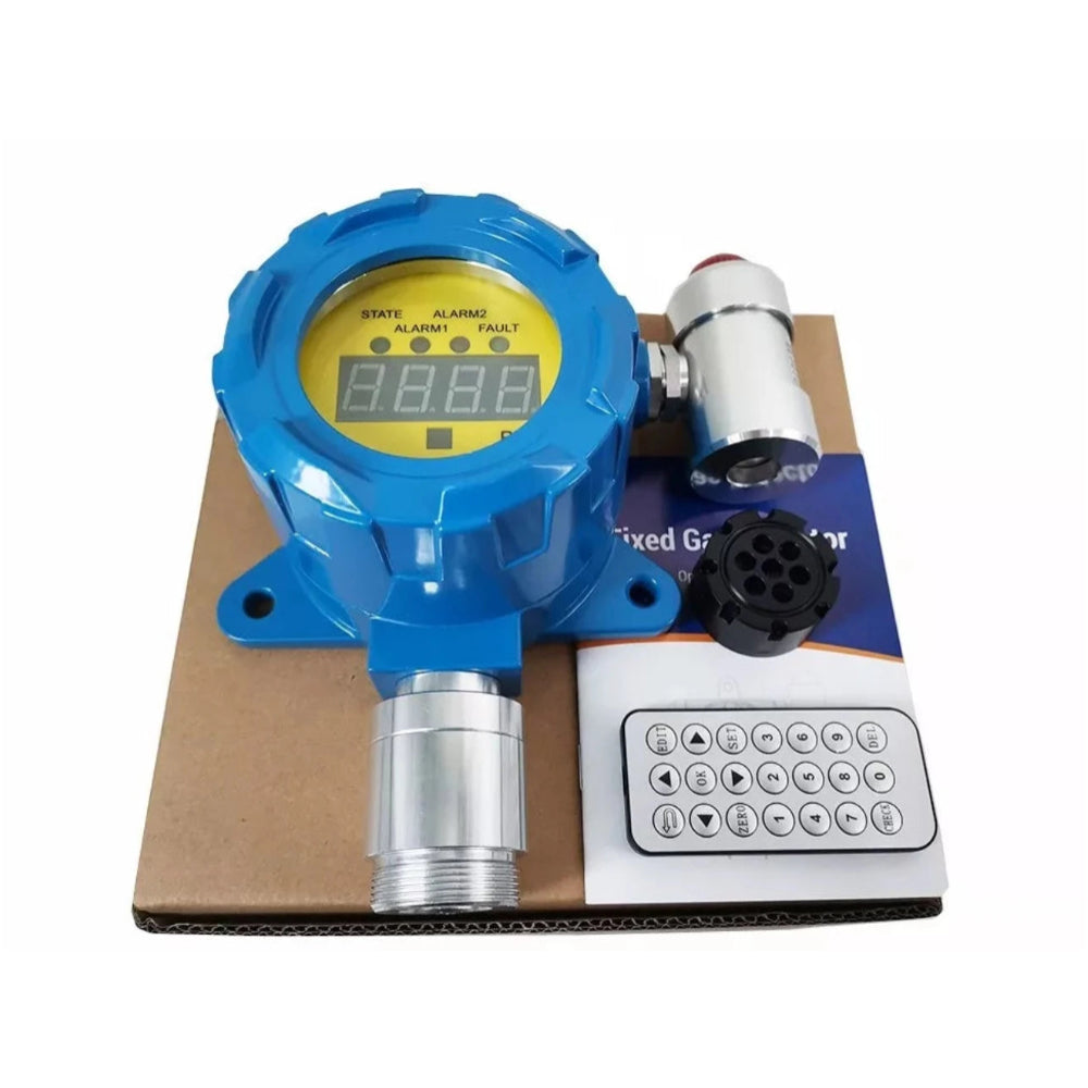VTSYIQI Fixed C6H6 Gas Detector Benzene Gas Leak Detector with L-Alarm 10PPM H-Alarm 20PPM Aluminum Wall-Mounted Measuring Range 0 to 100ppm Installation Method Wall-Mounted