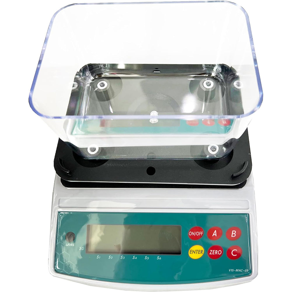 VTSYIQI Digital Solid Density Meter Solid Density Tester with Density Resolution 0.001 g/cm3 Weight Range 0.005~300g RS232 Interface Function of 10 Group Data Storage Automatic Zero Tracking
