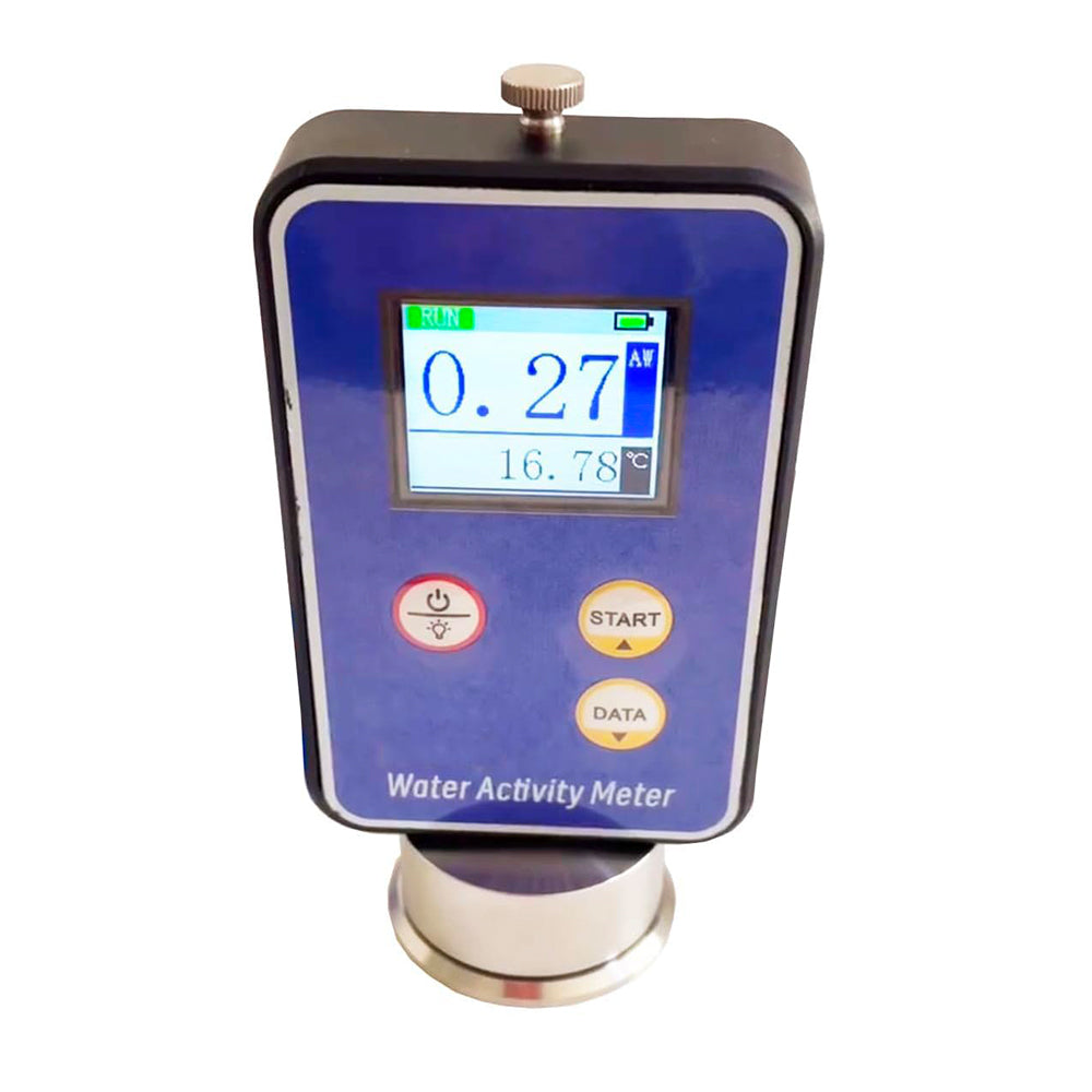 VTSYIQI Food Water Activity Meter Portable Water Activity Tester with LCD Display Accuracy ±0.02aw Resolution 0.01 Range 0.00-1.00aw Data Memorized 99 Groups Automatic Power Off Function