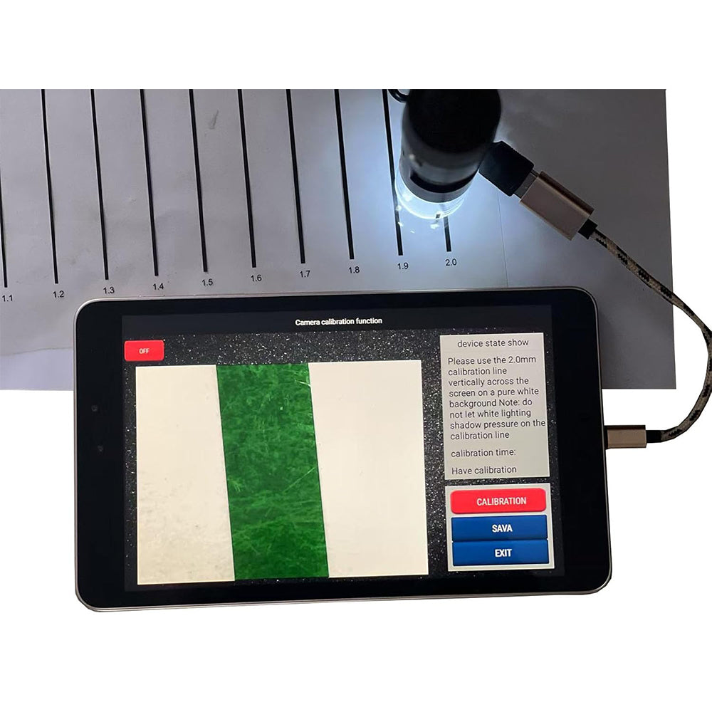 VTSYIQI Crack Width Measuring Monitors Crack Width Measuring Device with USB Link Mode Measuring Range 0.01-10mm Interpreting Accuracy 0.01mm Lens Pixels 1000x HD Microscope The Crack Width Can Be Interpreted Manually