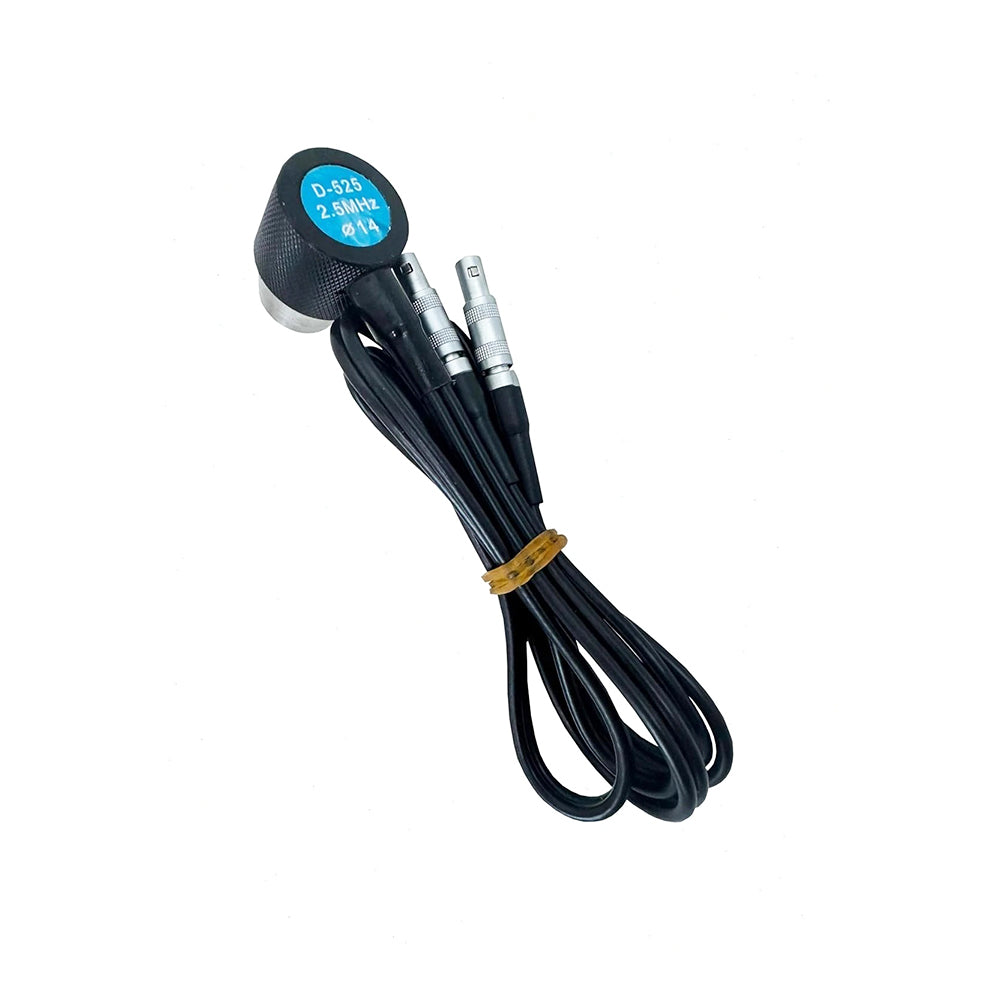 VTSYIQI Ultrasonic Thickness Gauge Probe N02 Transducer Sensor with Frequency 2.5MHz Crystal Size 14mm Minimum Pipe Diameter Φ20mm Measuring Range 3-300mm for Thick Highly Attenuating or Highly Scattering Materials