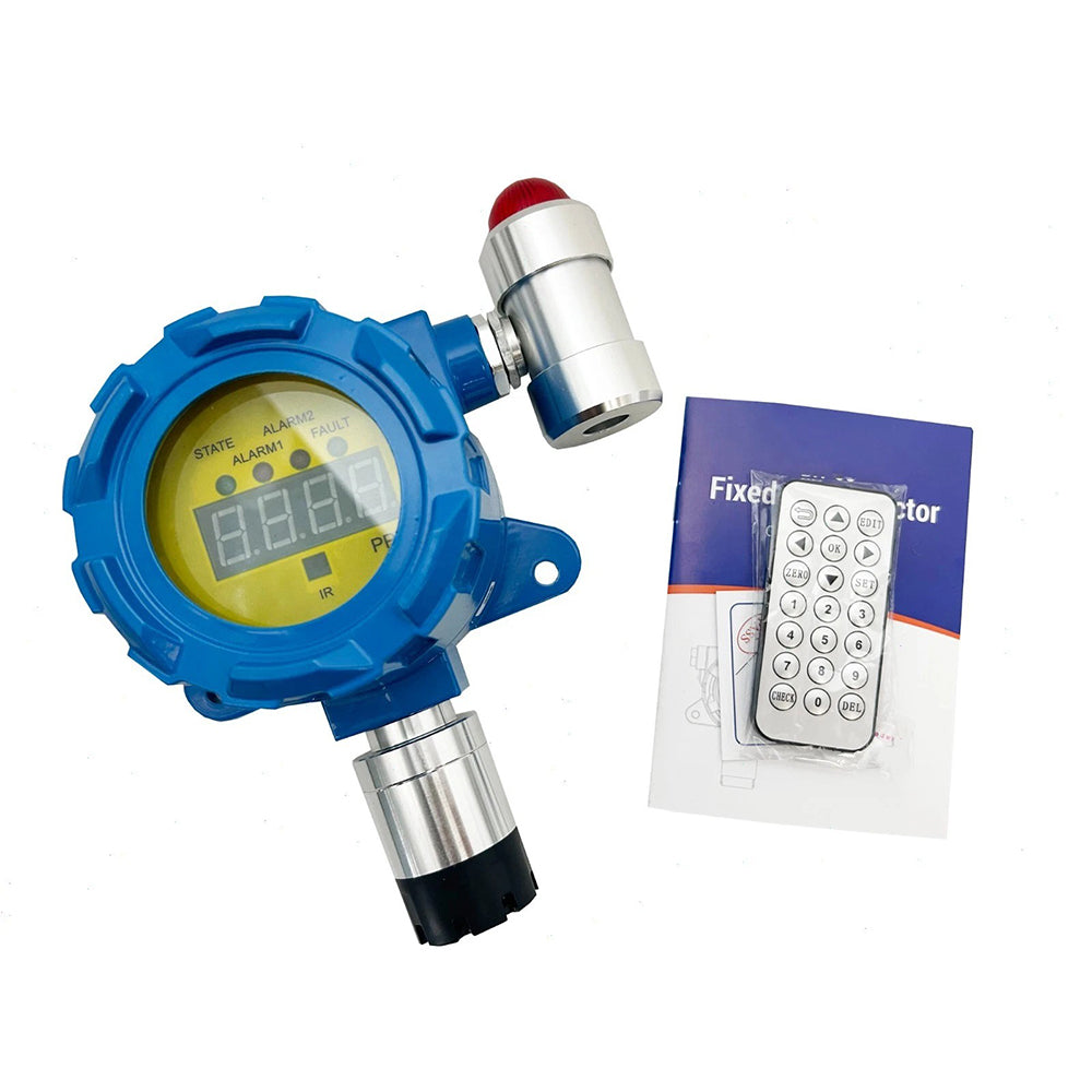 VTSYIQI Wall-mounted Infrared CO2 Gas Detector Infrared Carbon Dioxide Detector with Resolution 2%ppm Measuring Range 0 to 5000ppm L-alarm 1000ppm H-alarm 2000ppm Sound and Light Alarm