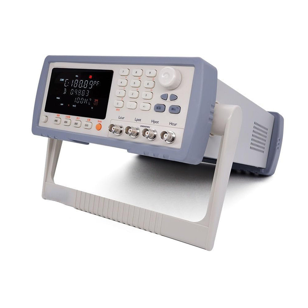 VTSYIQI Desktop Digital LCR Bridge LCR Tester LCR Meter Device with Frequency 100Hz 120Hz 1kHz 10kHz Parameters L,C,R,|Z|,D,Q,θ(deg),θ(rad) Accuracy 0.1% for Inductance Capacitance Resistance Measurement