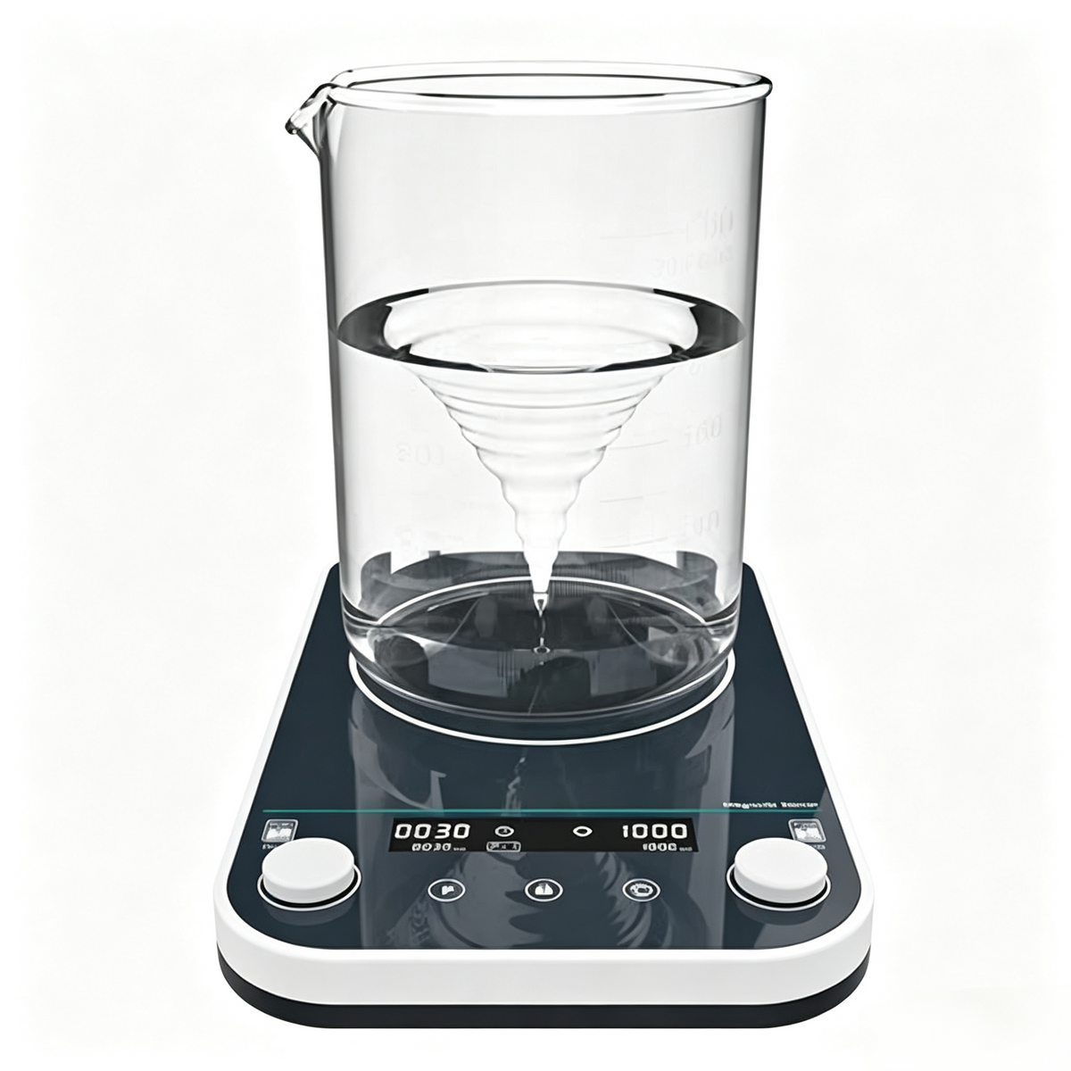 VTSYIQI Large Volume Magnetic Stirrer High Capacity Magnetic Stirrer 5L with Panel Material Tempered Glass Workplate Size 190*190mm Speed Range 50-1500rpm One-key Lock Function Rotation Direction Two-way
