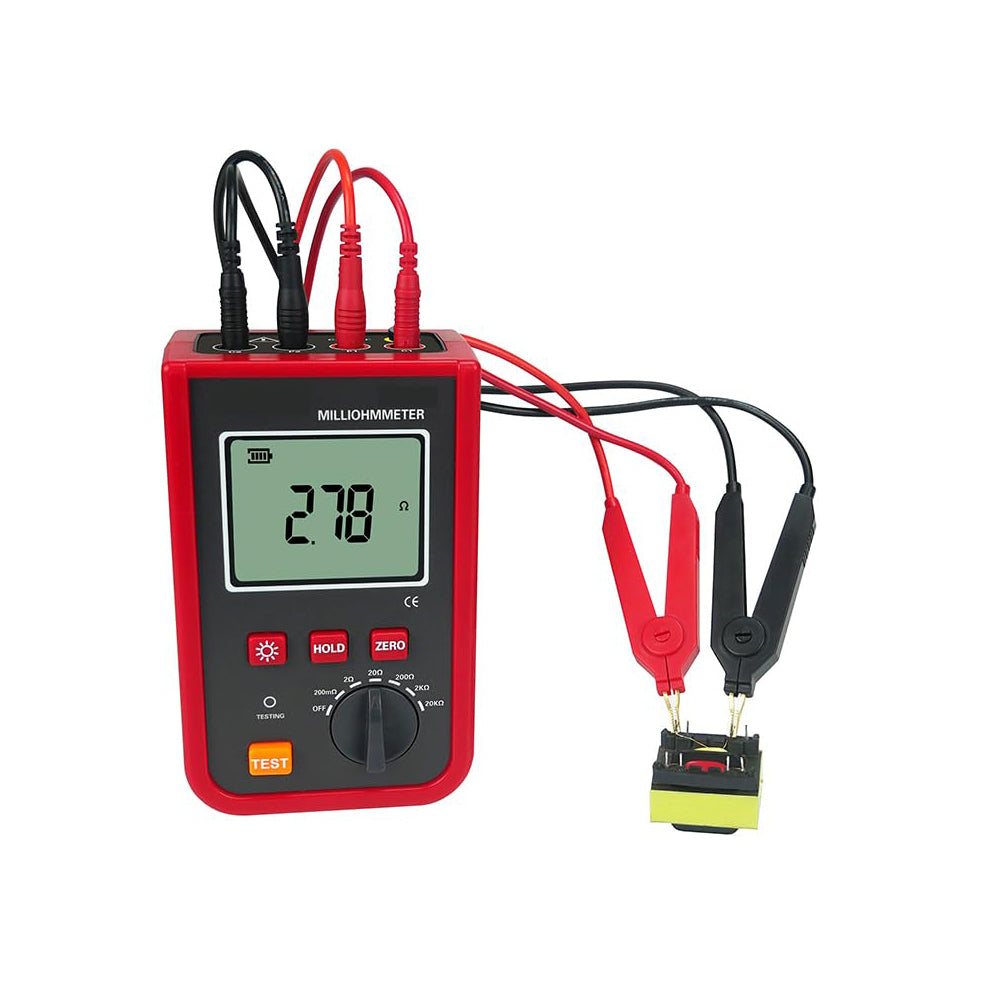 VTSYIQI Digital Micro Ohmmeter Equipotential Tester DC Low Resistance Meter with Accuracy ±0.1%FS ± 15dgt 200 Groups Data Storage Resistance Range 1mΩ~20.0kΩ Working Current≤1.2A Measure Power≤17.64W IEC61010-1 Standard