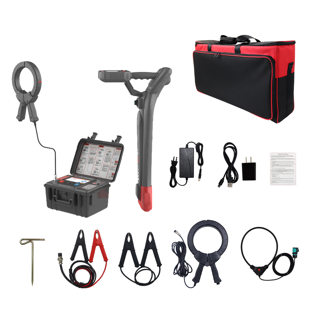 VTSYIQI Underground Pipeline Locator Pipe Detectors Buried Wire Tracers with 0 to 20m Measurement Depth Calibrable Cables 1 to 20 USB Interface for Underground Pipe Cable Wire Path Locators