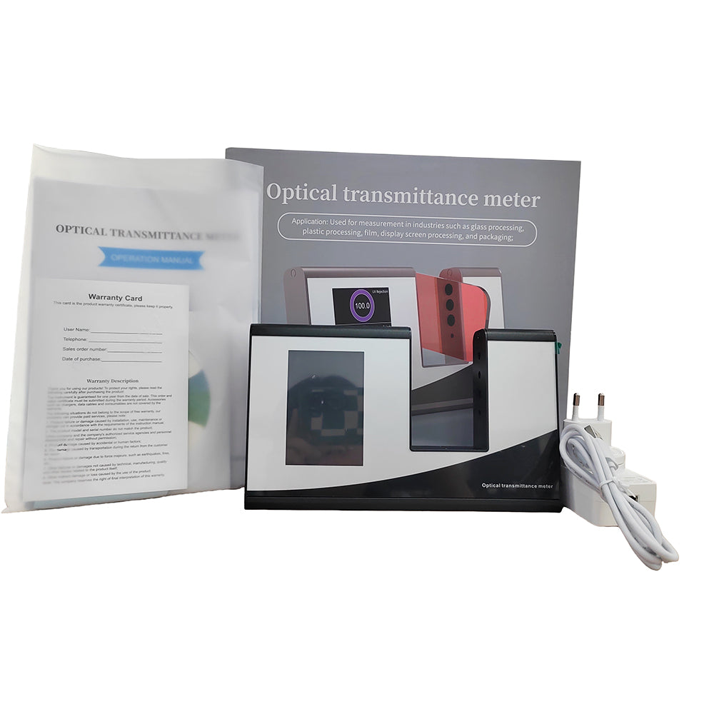 VTSYIQI Portable Light Transmittance Meter Film Light Transmission Meter with Measuring Wavelength Range Visible Light 380nm-760nm Infrared Peak Wavelength 940nm 1400nm Infrared Full Band Resolution 0.1%